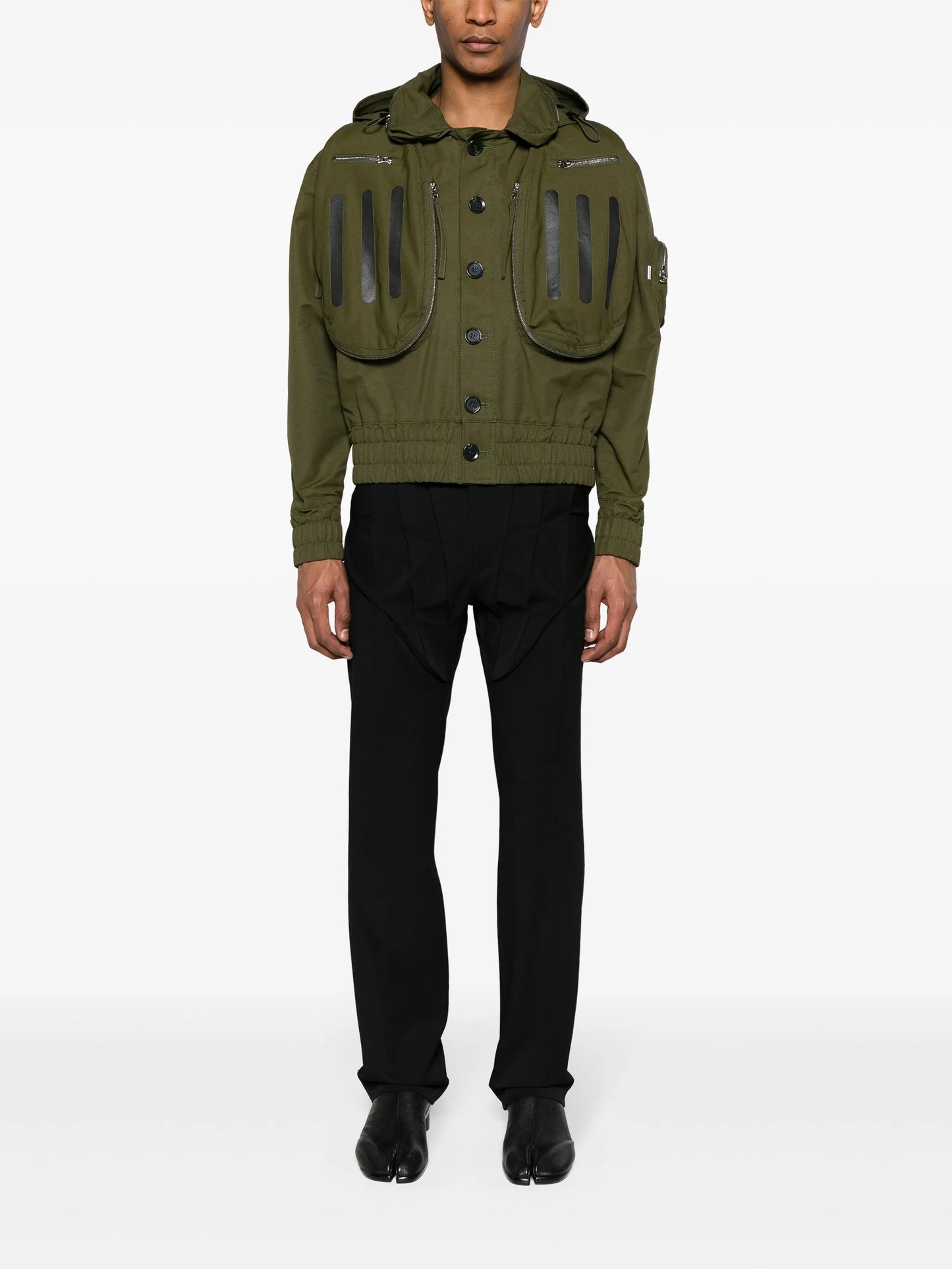 multi-pocket hooded jacket