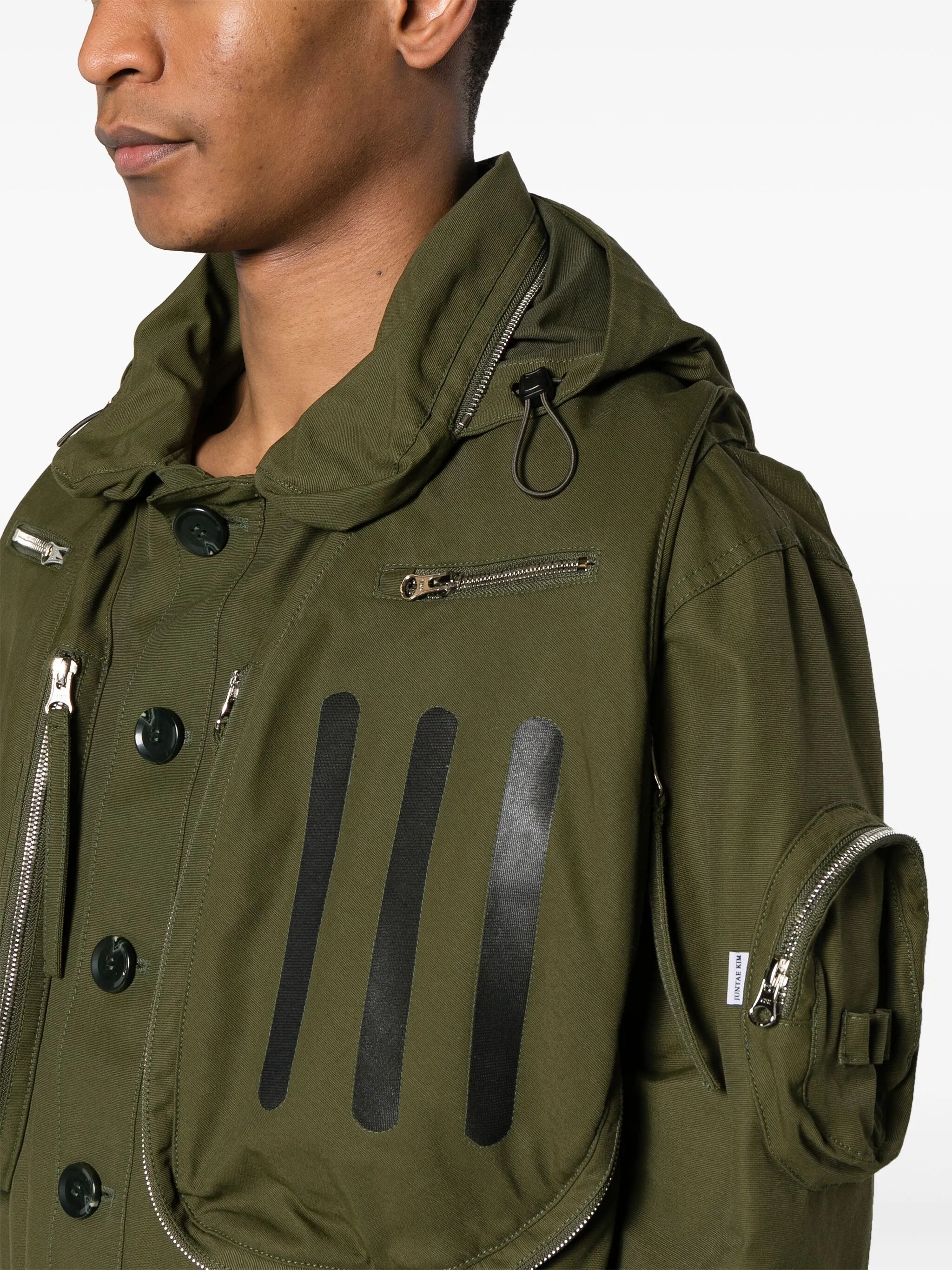 multi-pocket hooded jacket