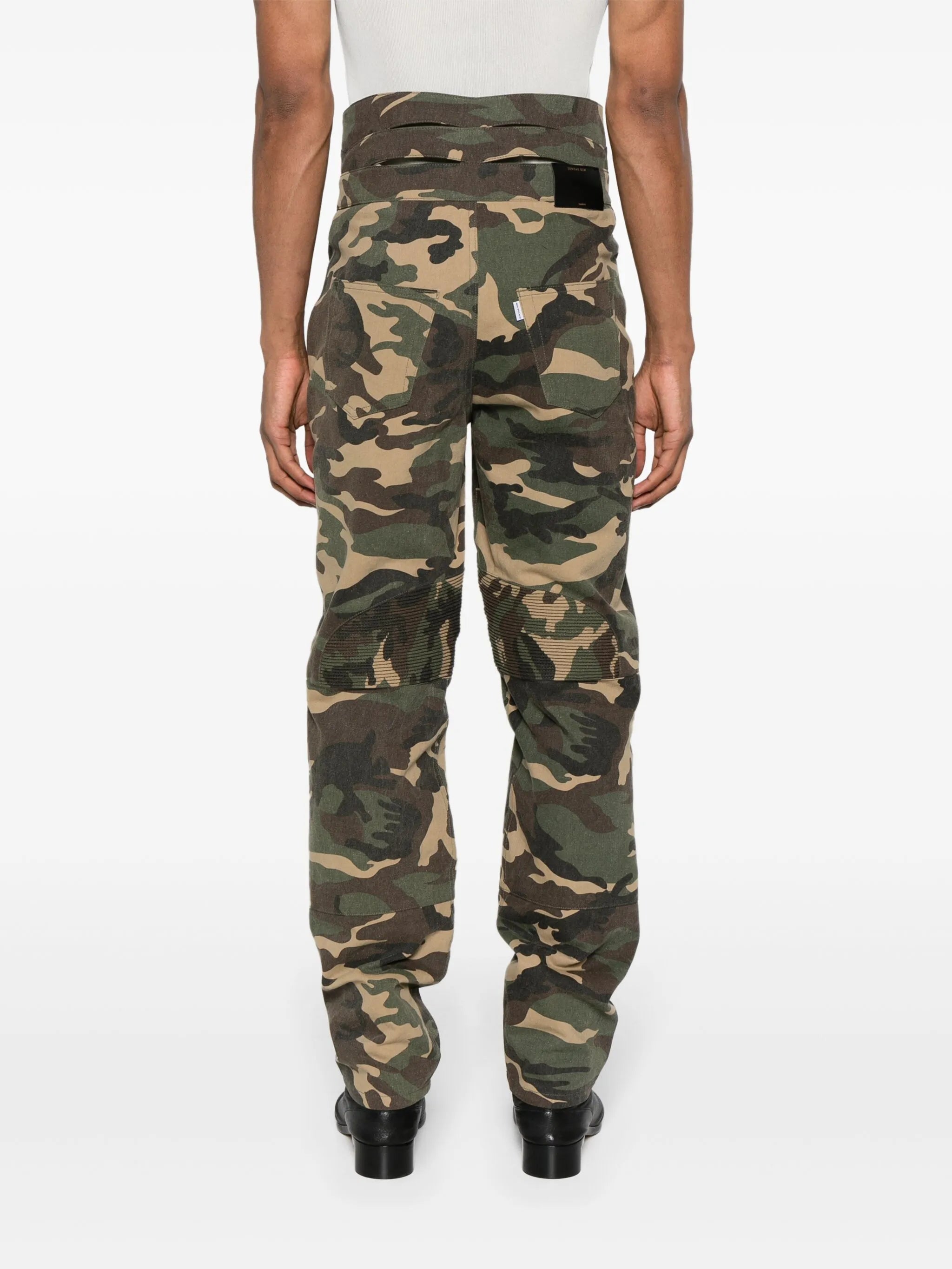 cut-out detail cotton trousers