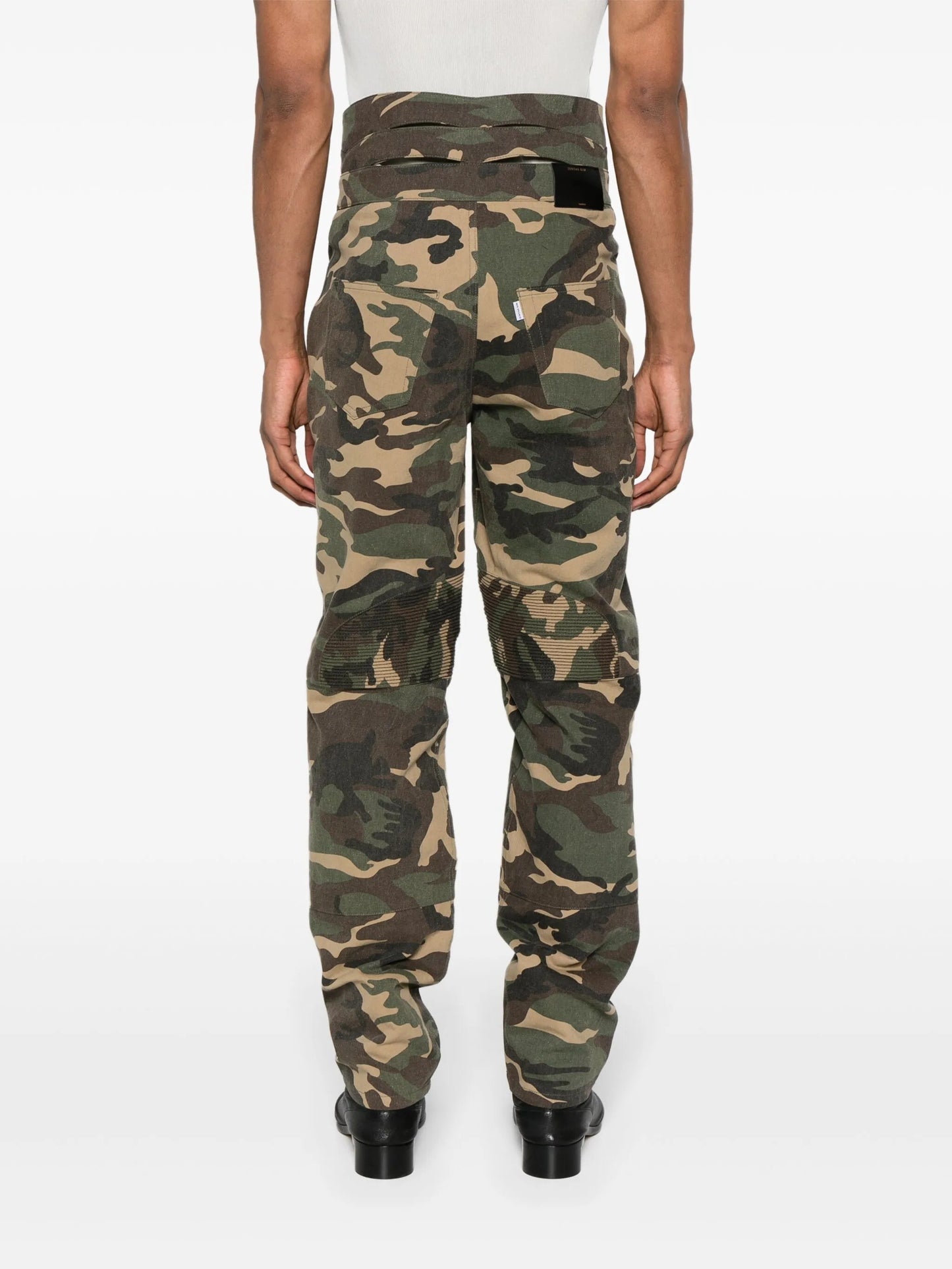 cut-out detail cotton trousers