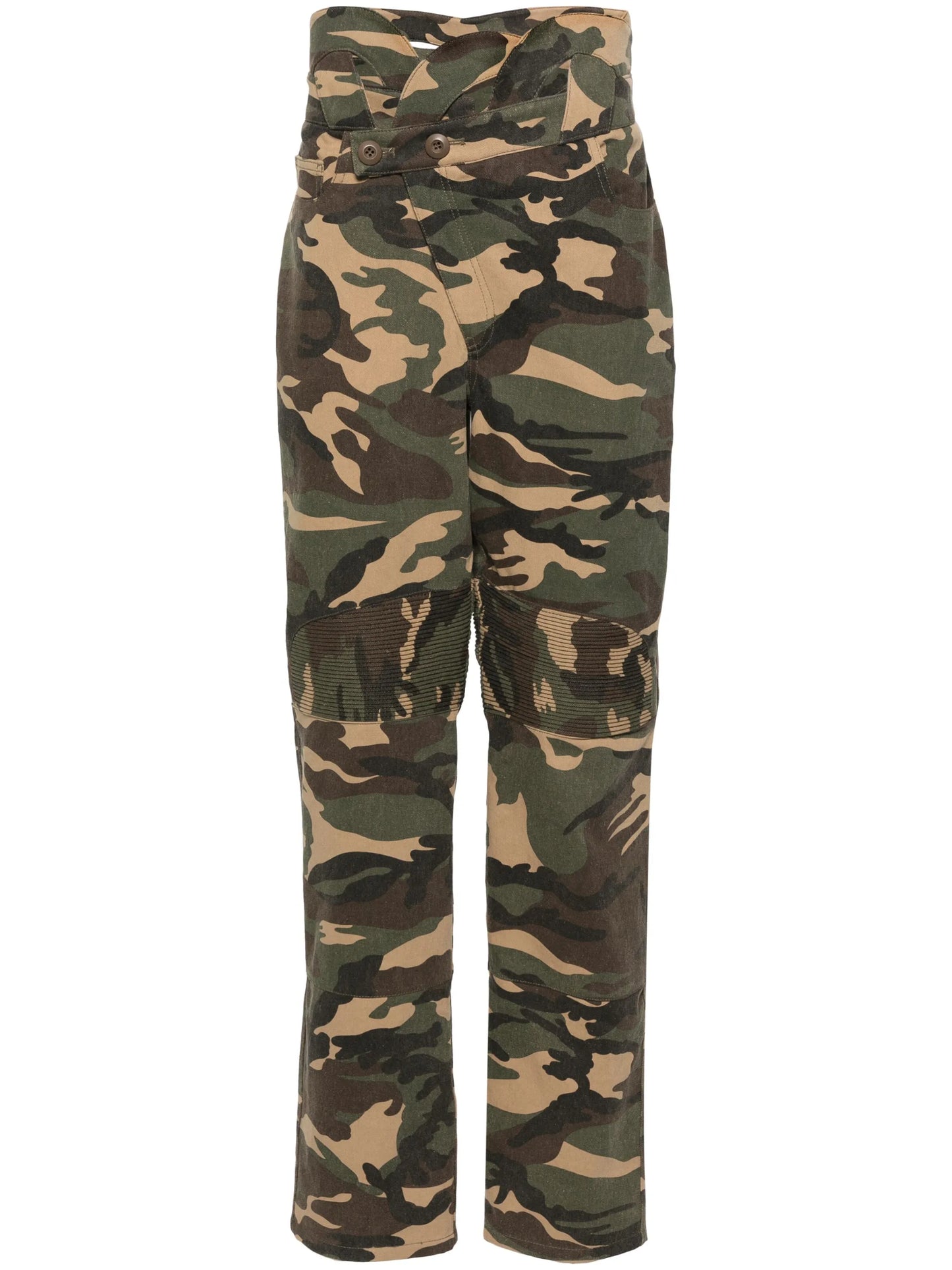 cut-out detail cotton trousers