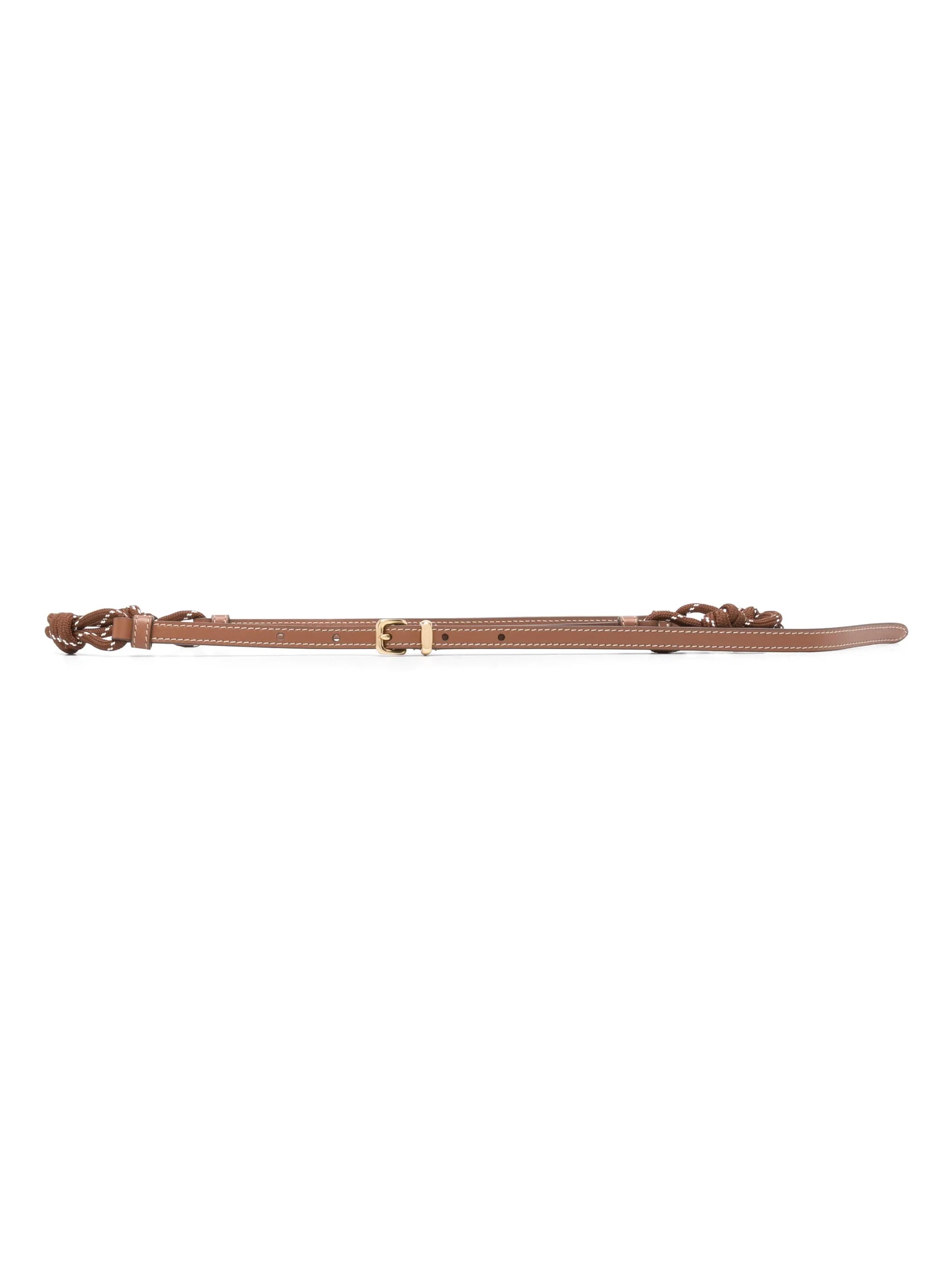 knot-detail leather belt