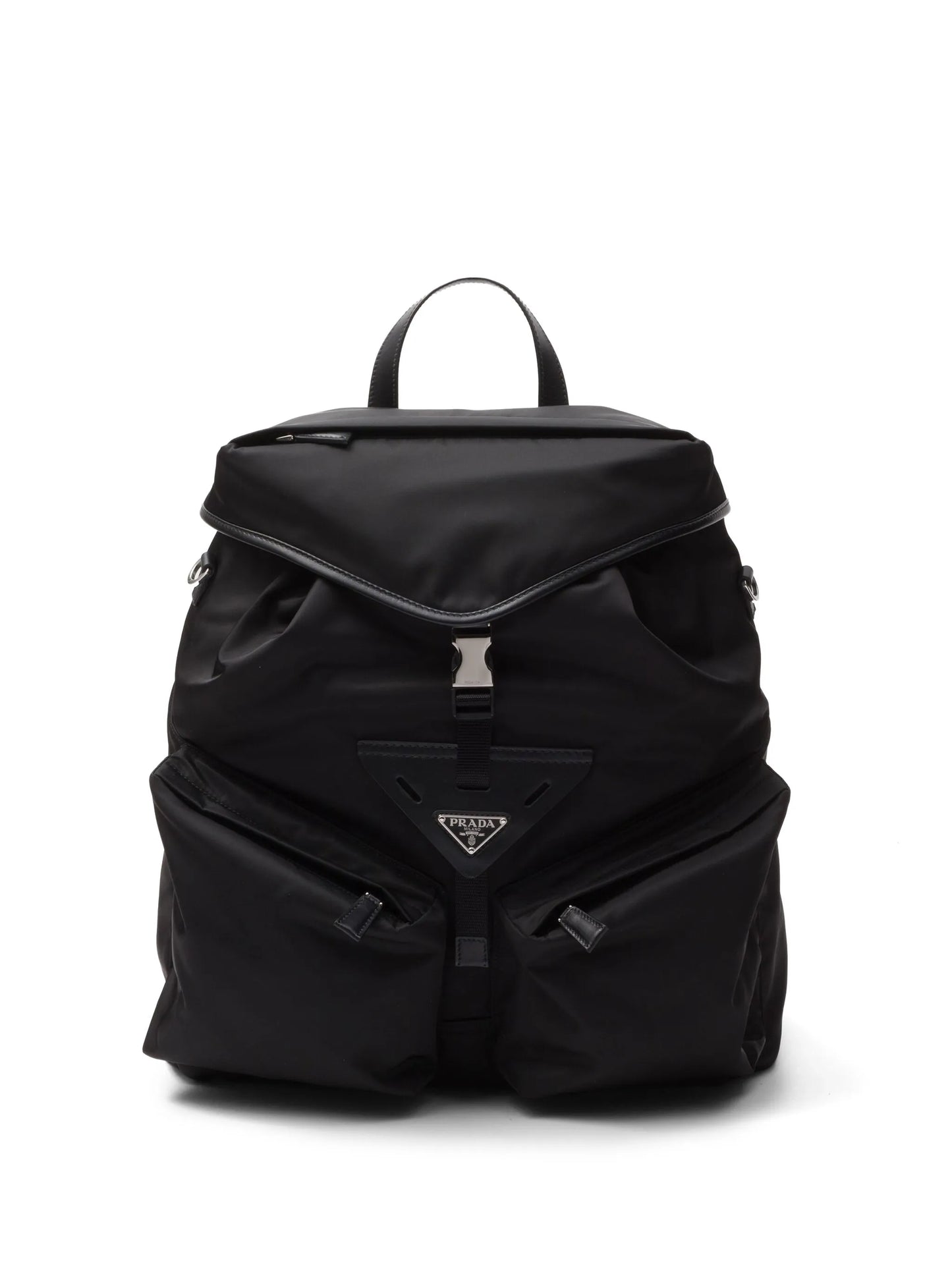 Re-Nylon leather-trimmed backpack