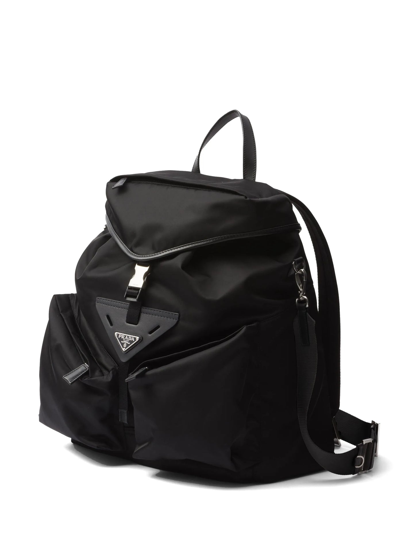 Re-Nylon leather-trimmed backpack