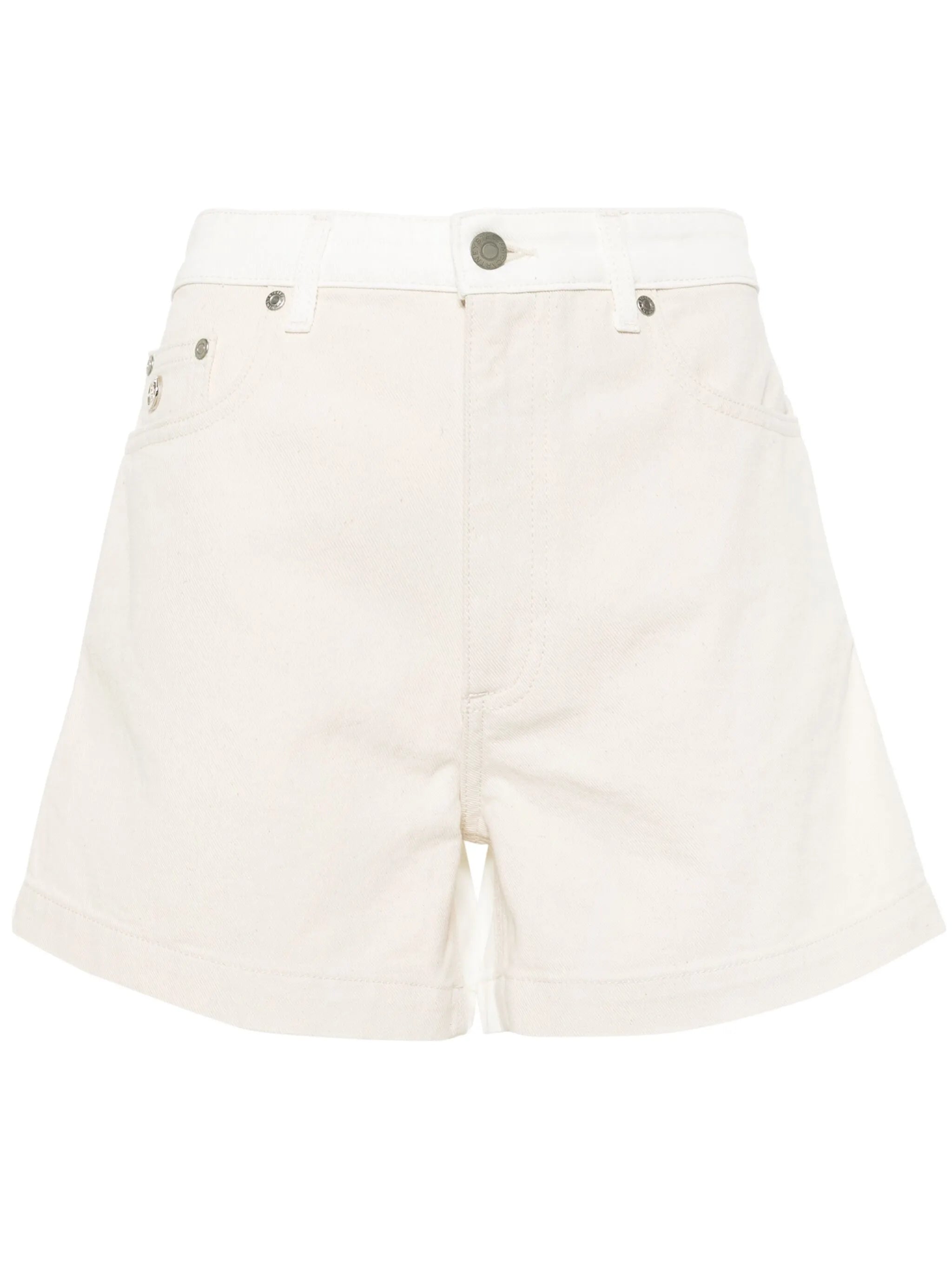 two-tone denim shorts