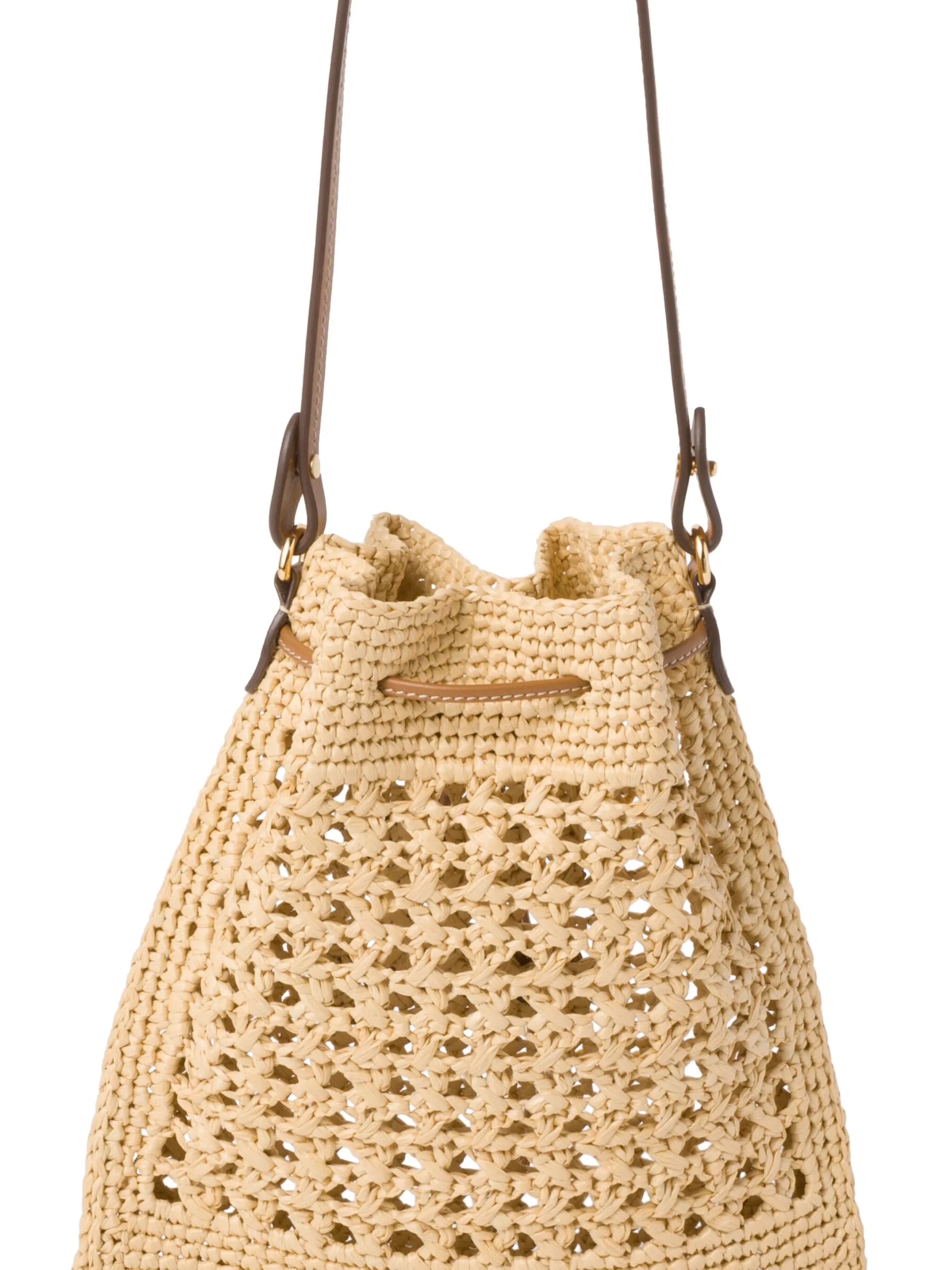 woven raffia mini bag