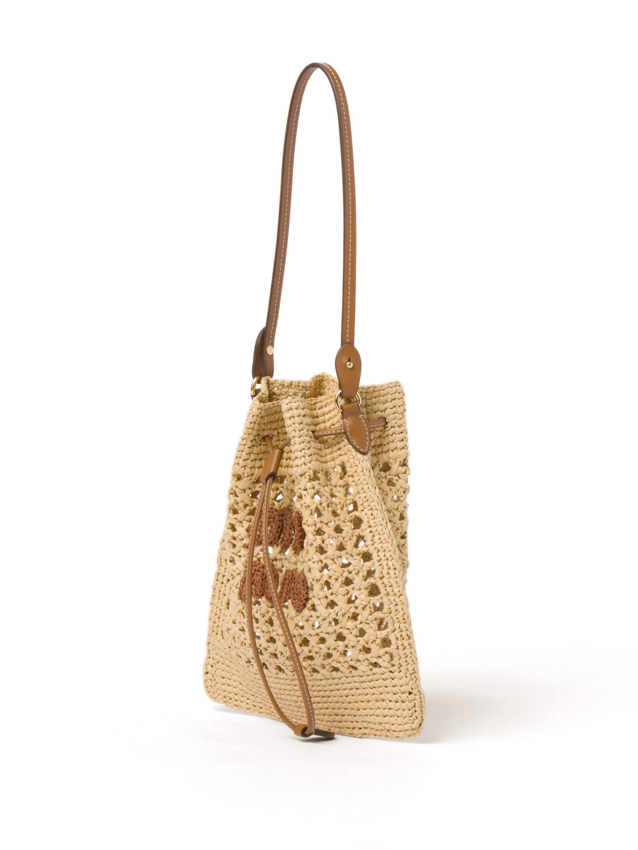 woven raffia mini bag