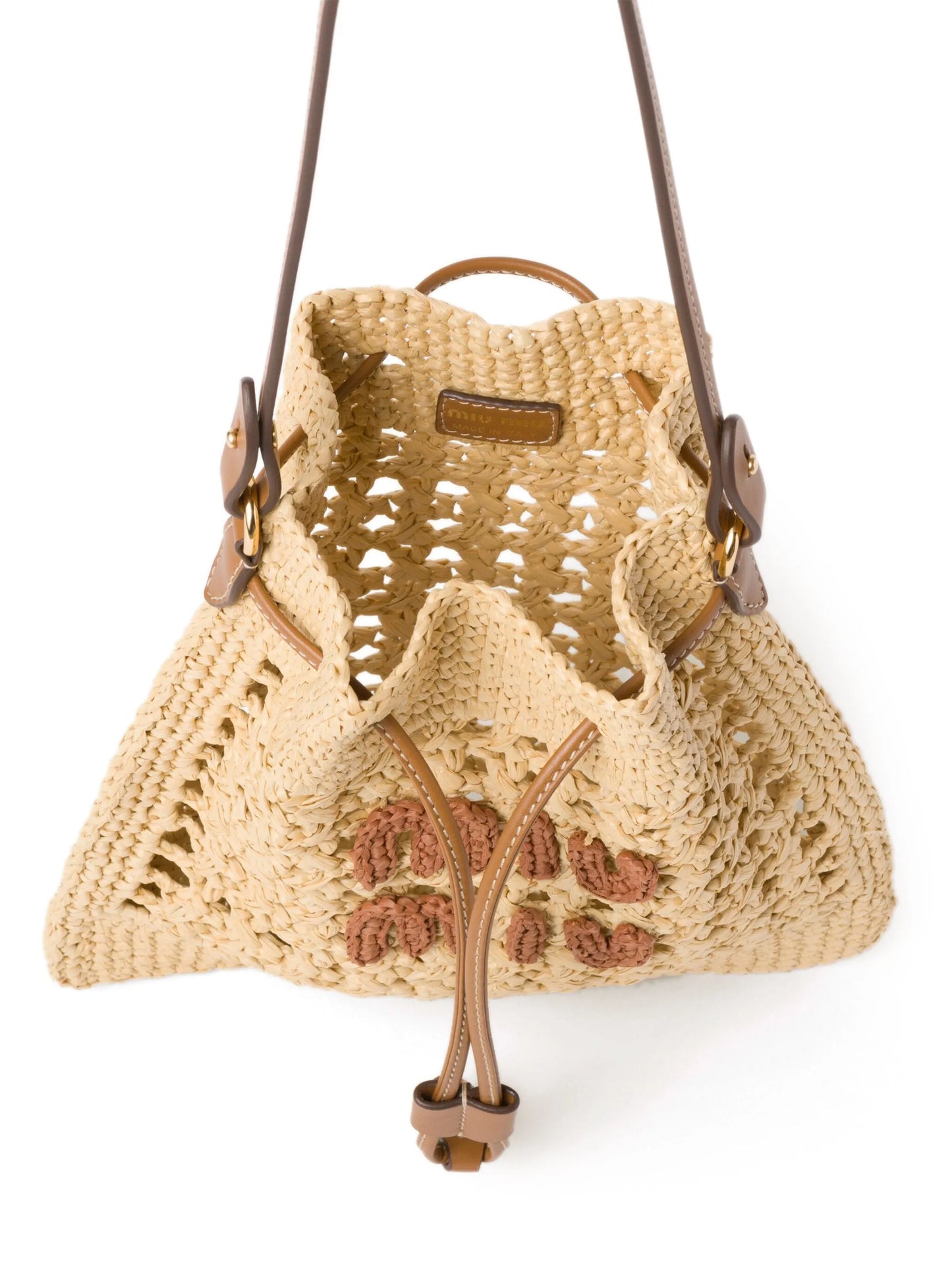 woven raffia mini bag