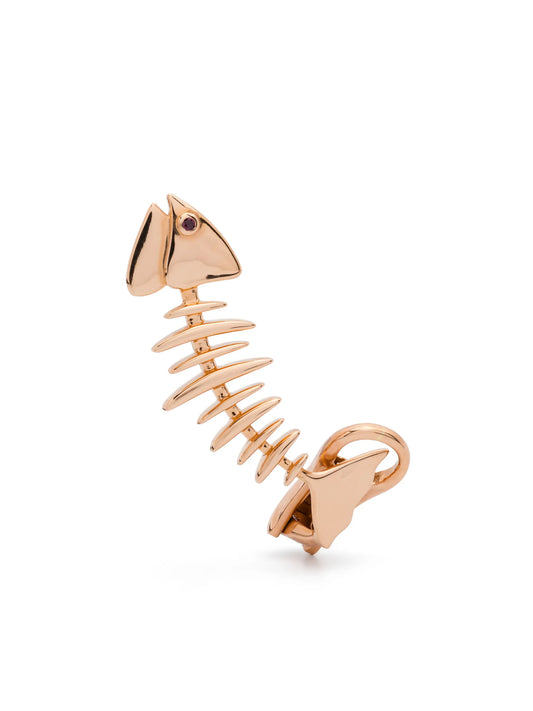 18kt rose gold Wishbone ruby ear cuff