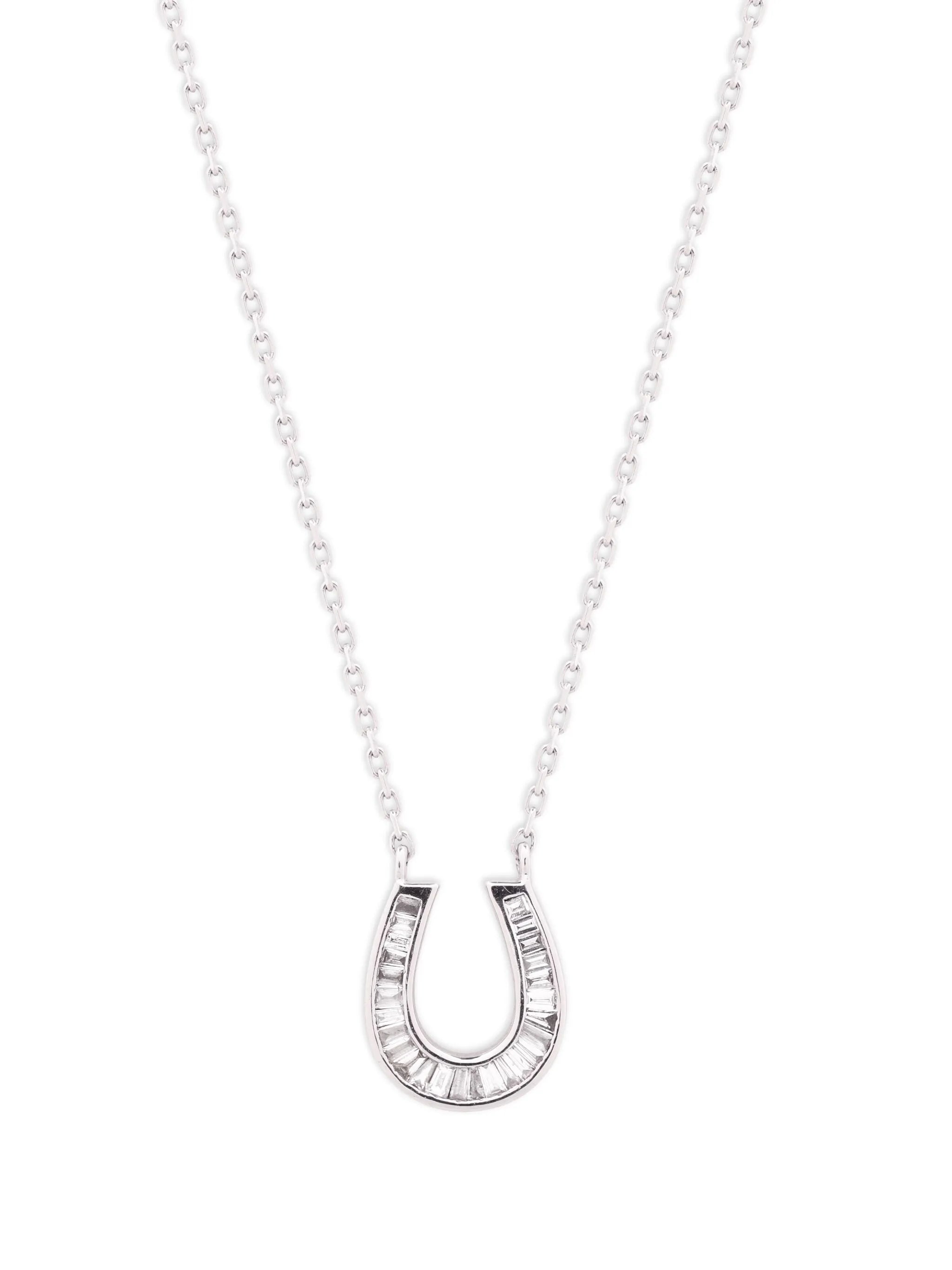 18kt white gold Horseshoe diamond necklace