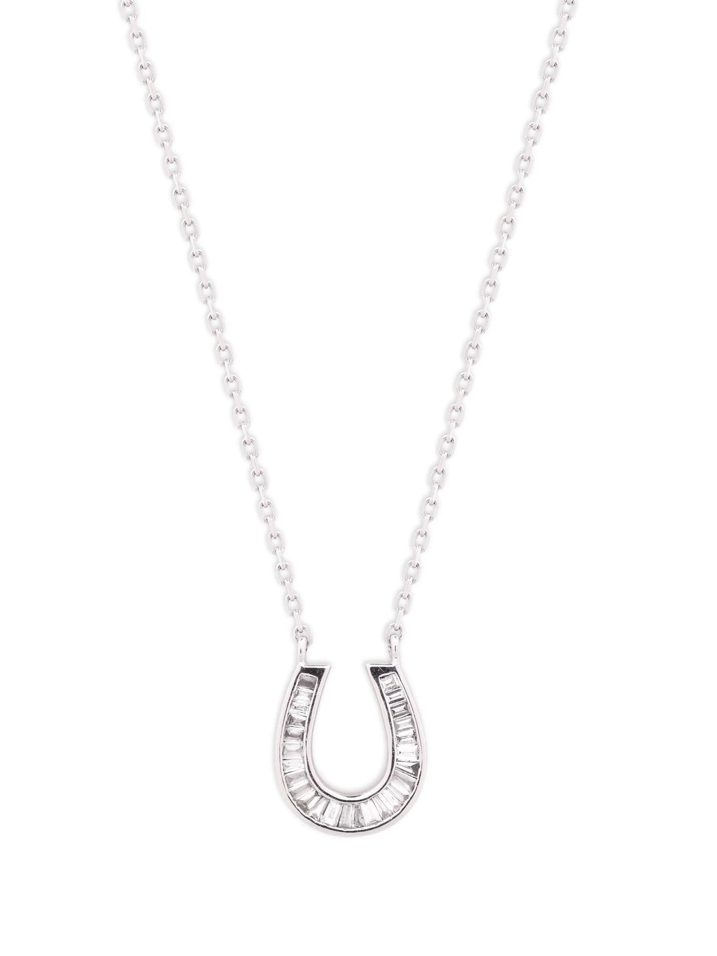 18kt white gold Horseshoe diamond necklace