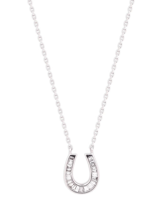 18kt white gold Horseshoe diamond necklace