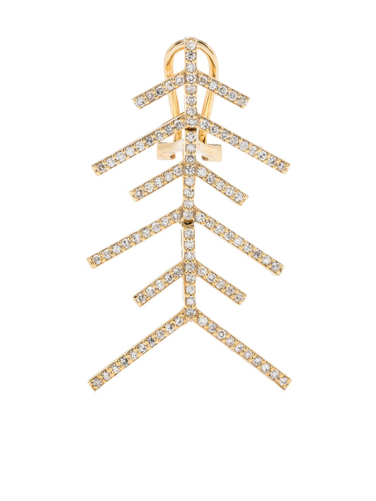 14kt yellow gold Wishbone single earring