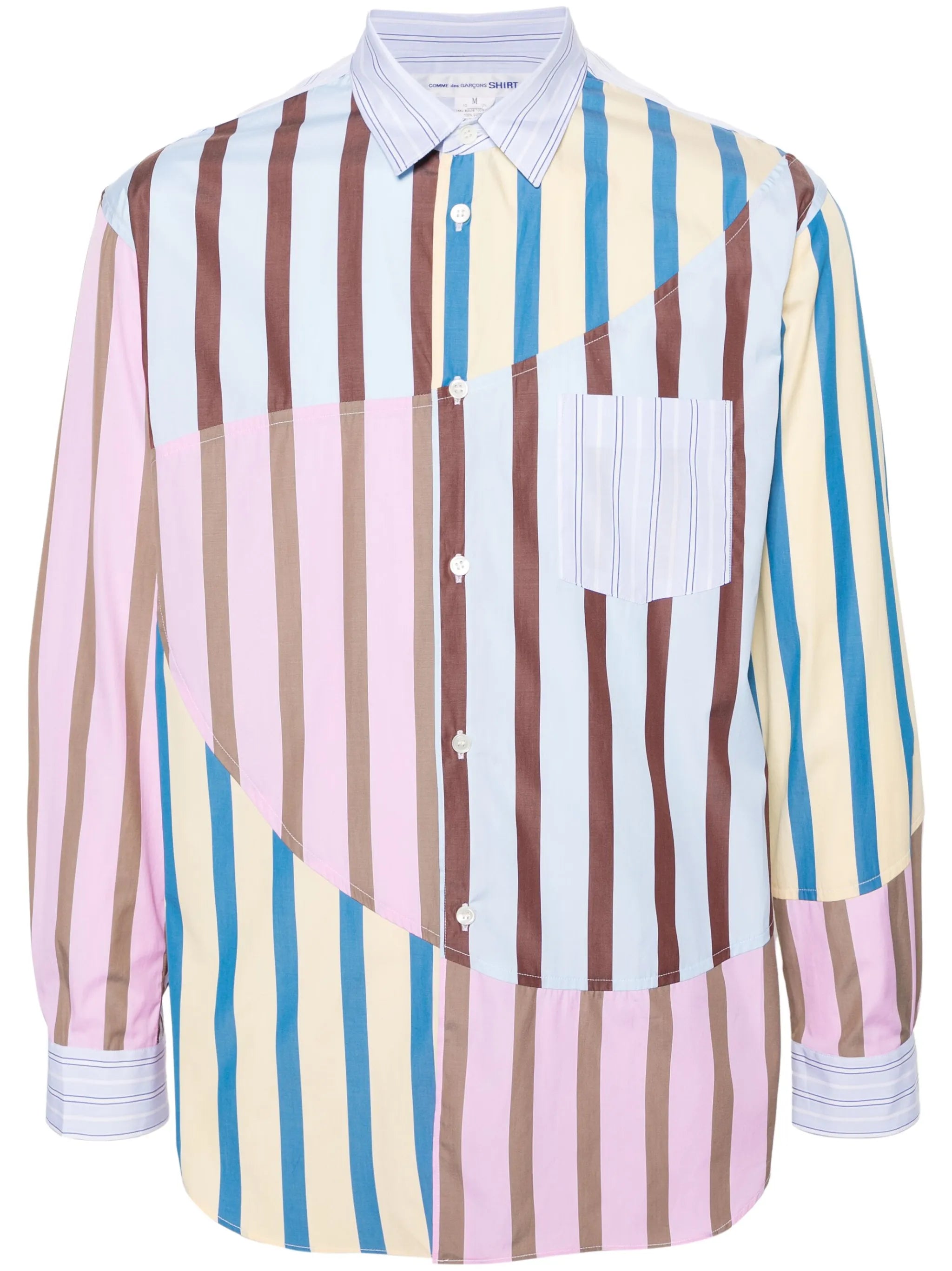 patchwork striped shirt