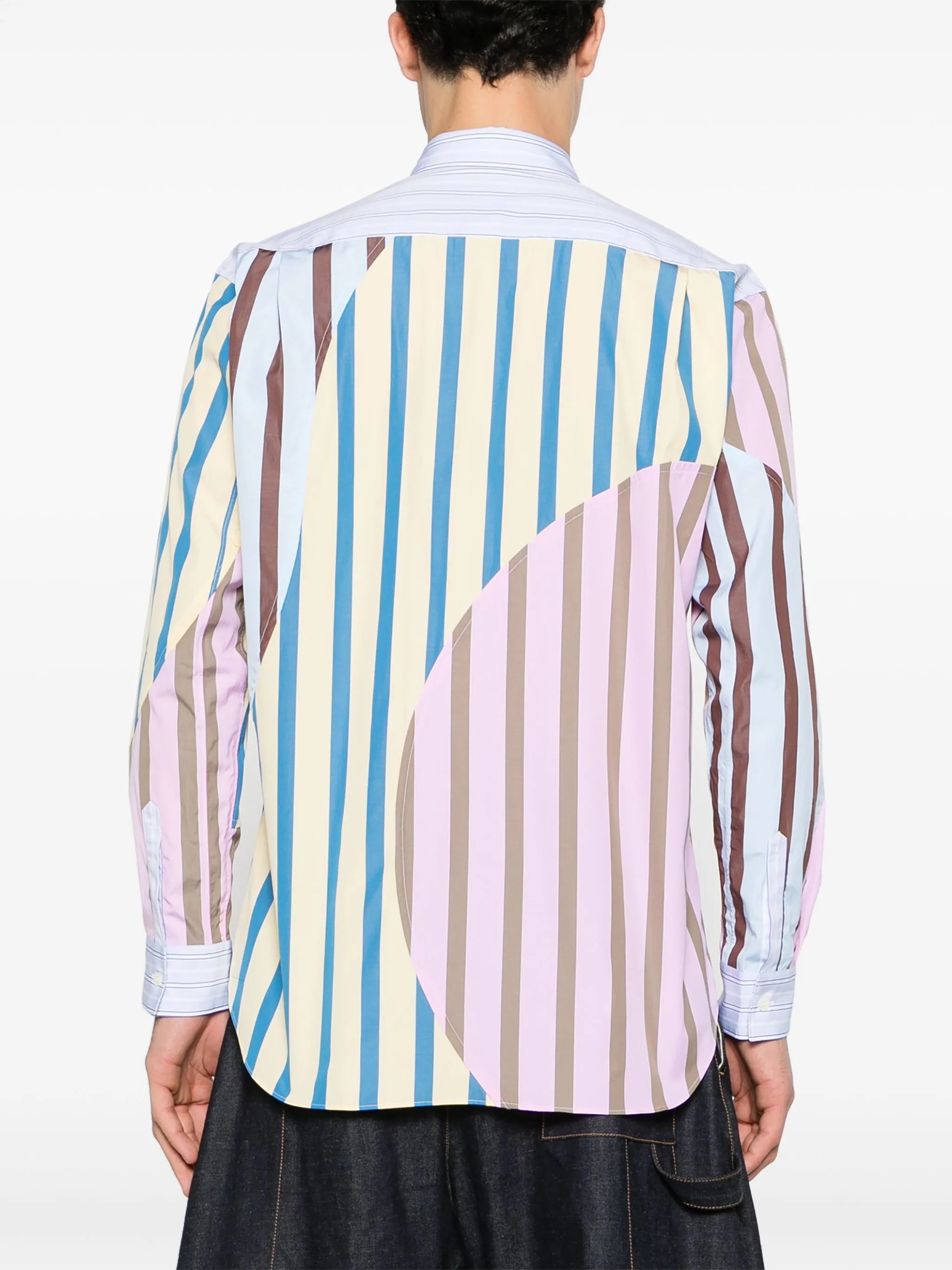 patchwork striped shirt