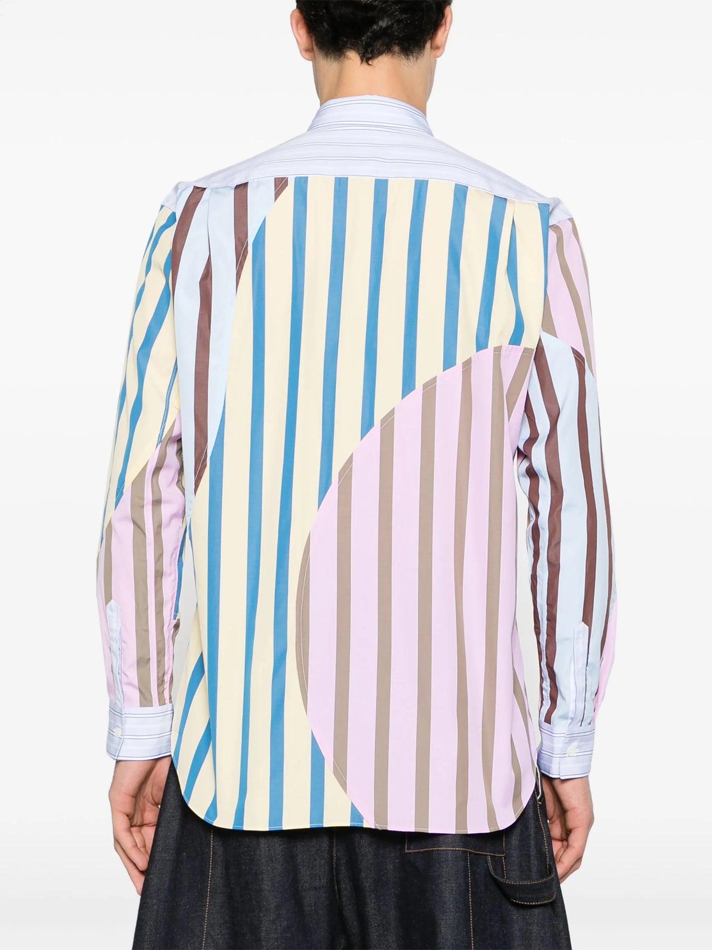 patchwork striped shirt