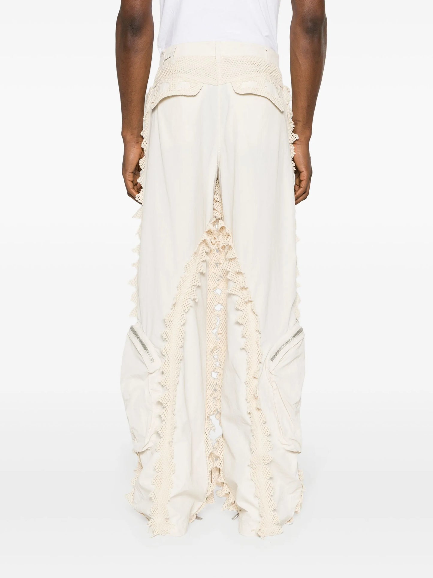 Spherical high-waist cargo trousers