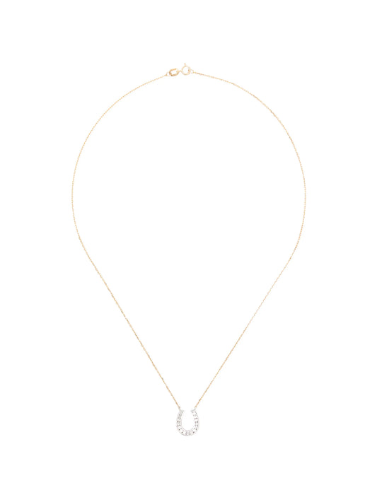 18kt yellow gold Horseshoe diamond necklace