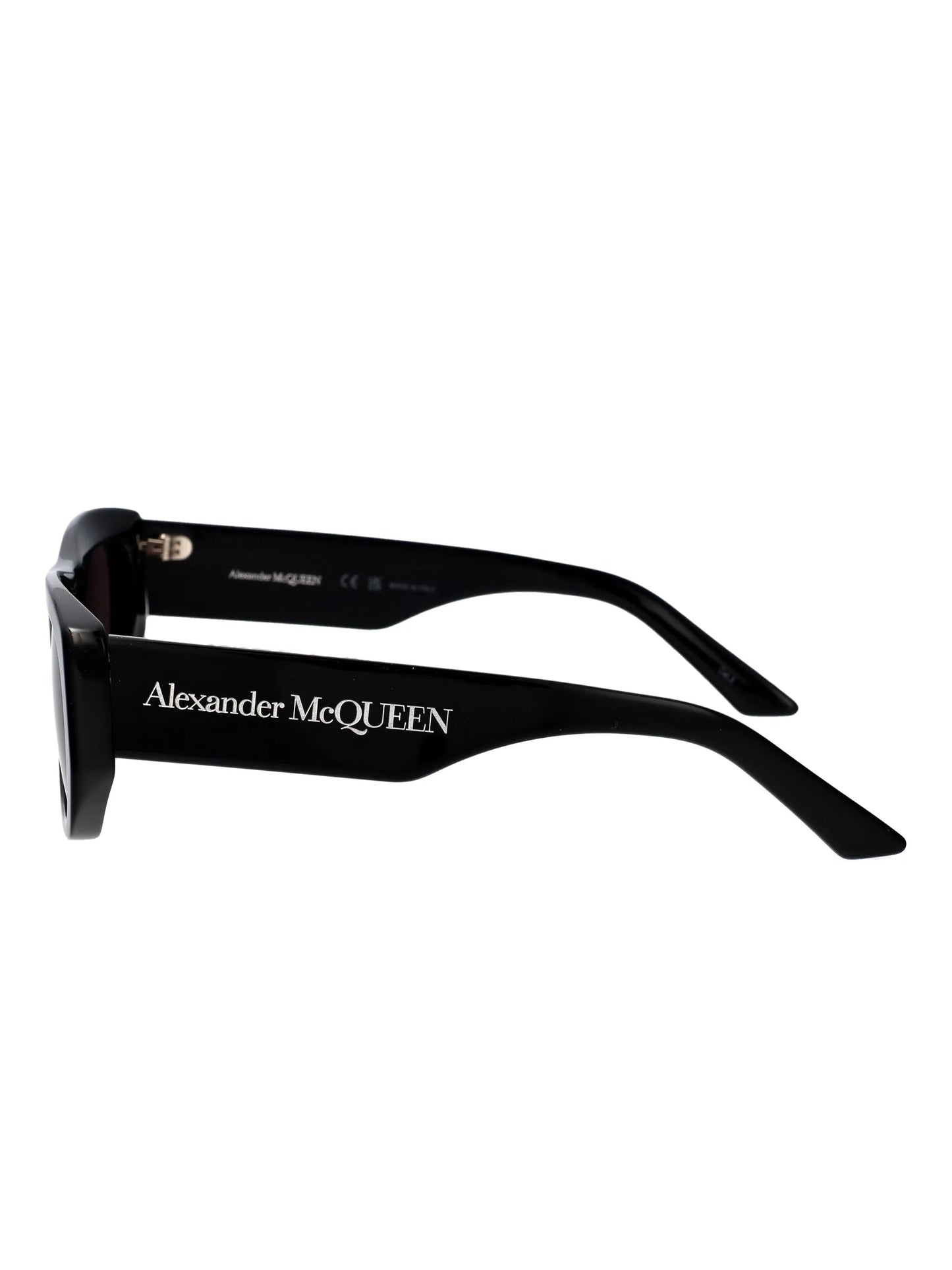 logo-print geometric-frame sunglasses
