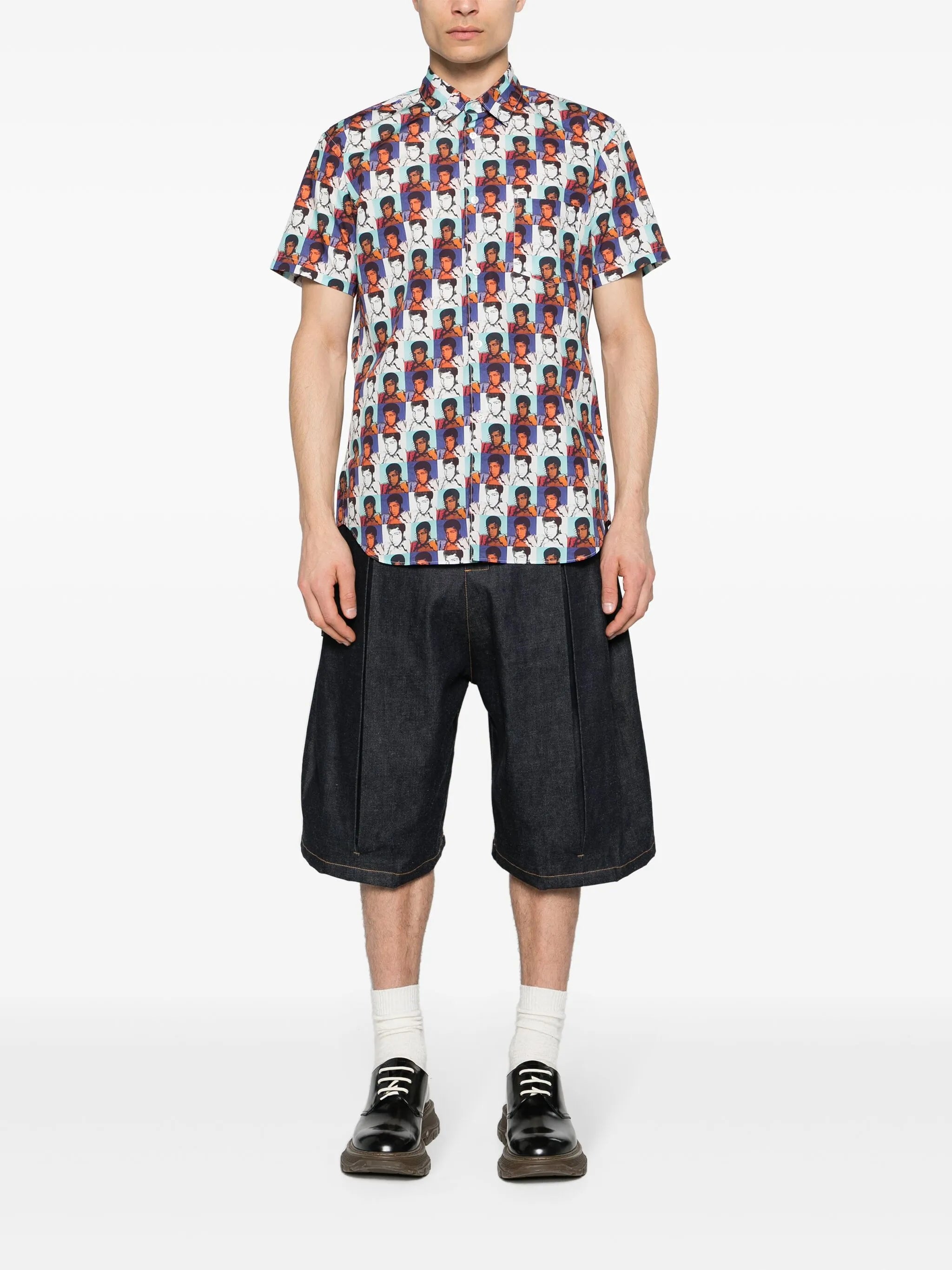 portrait-print shirt