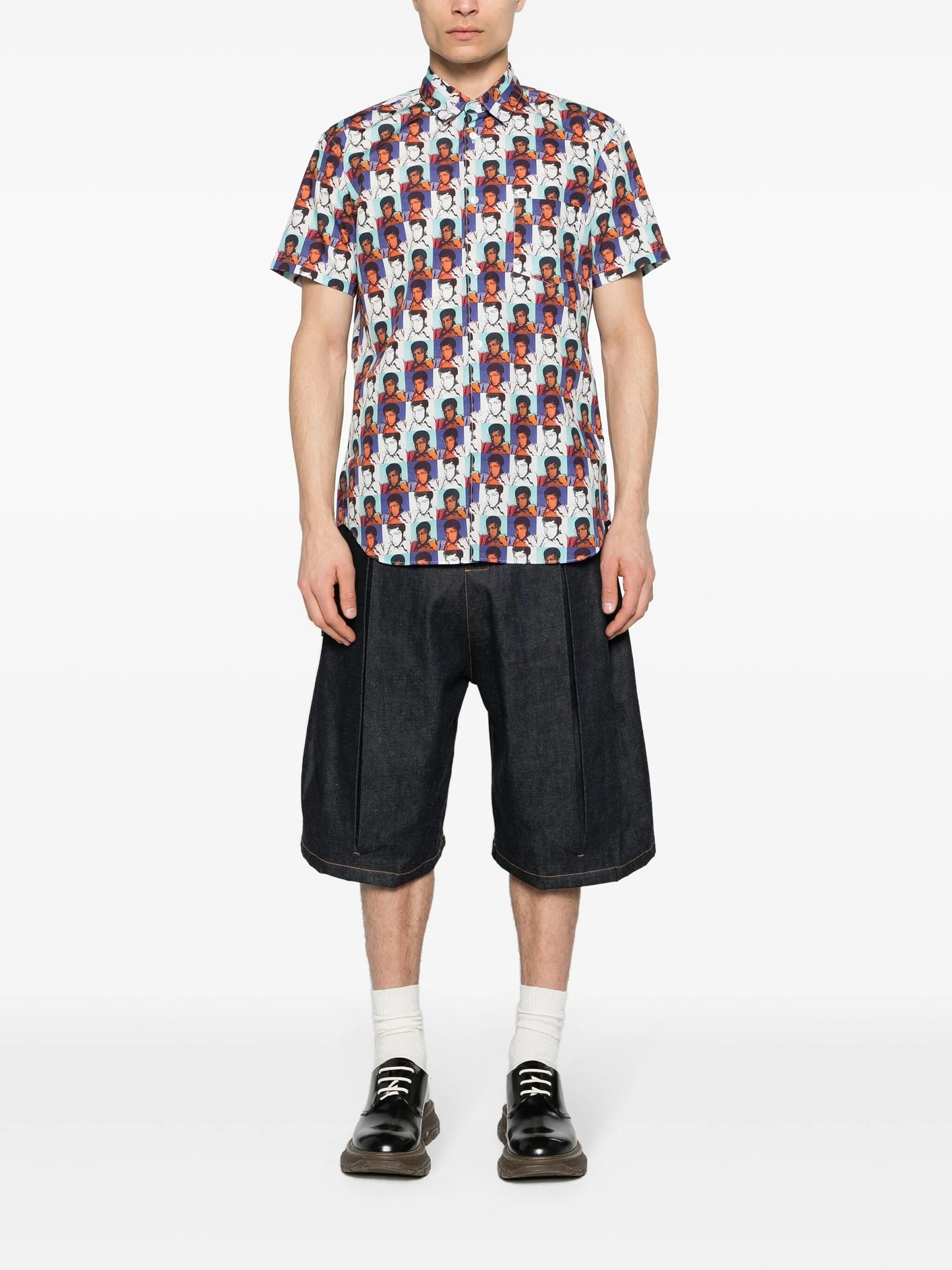 portrait-print shirt