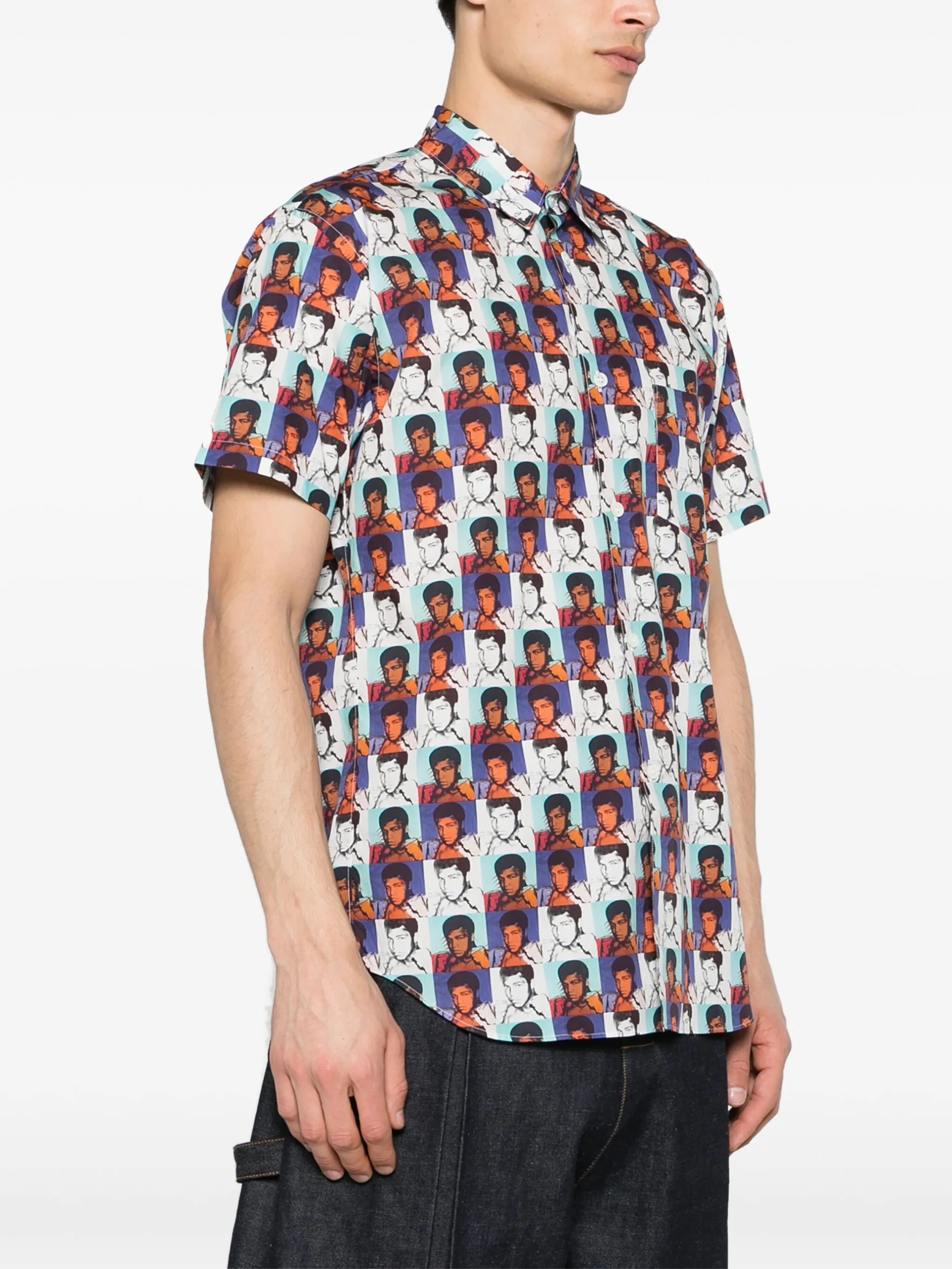 portrait-print shirt