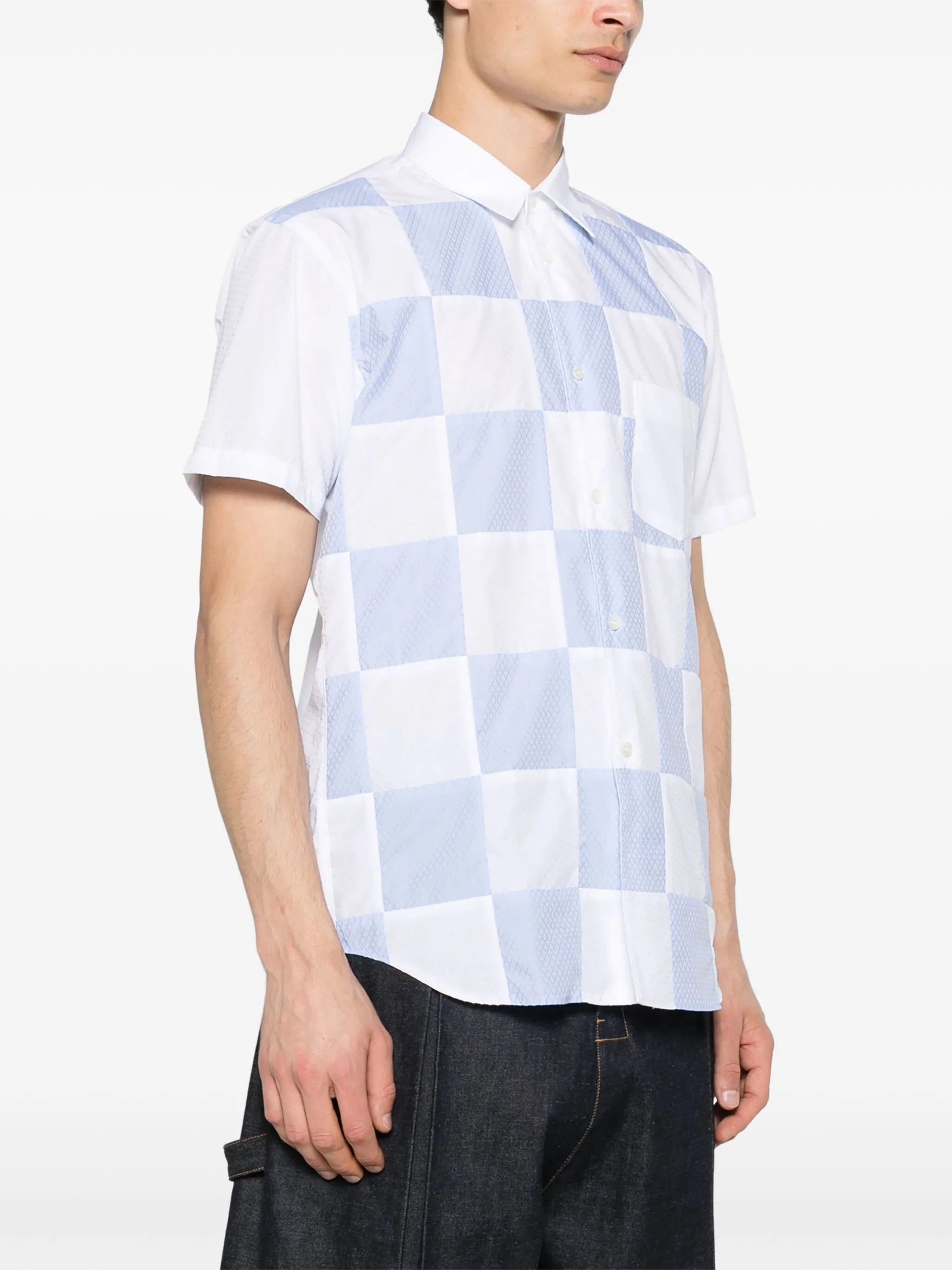 patchwork cotton shirt