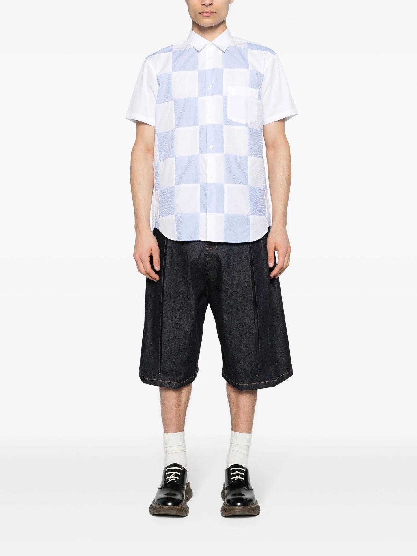 patchwork cotton shirt