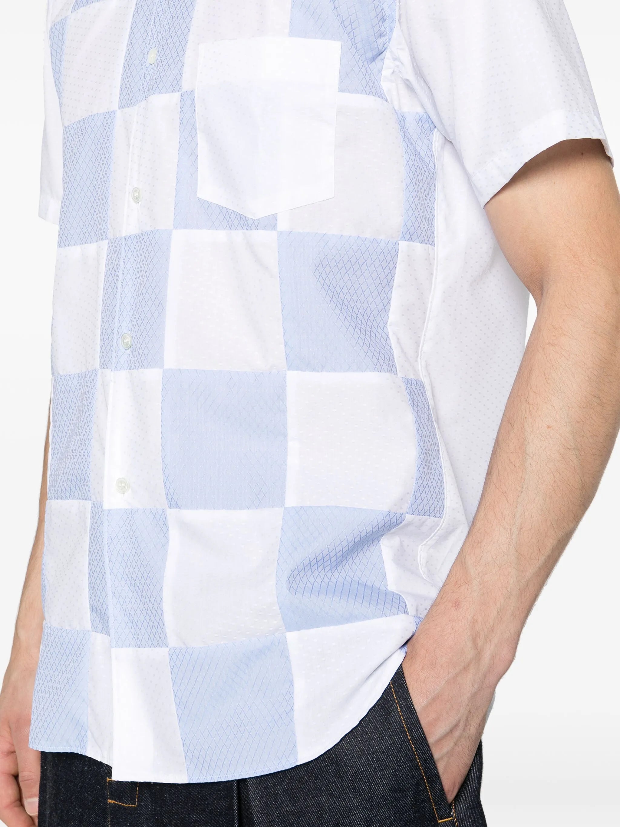patchwork cotton shirt