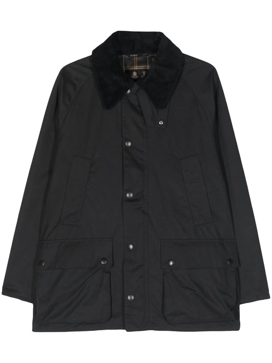 Bedale corduroy-collar shirt jacket