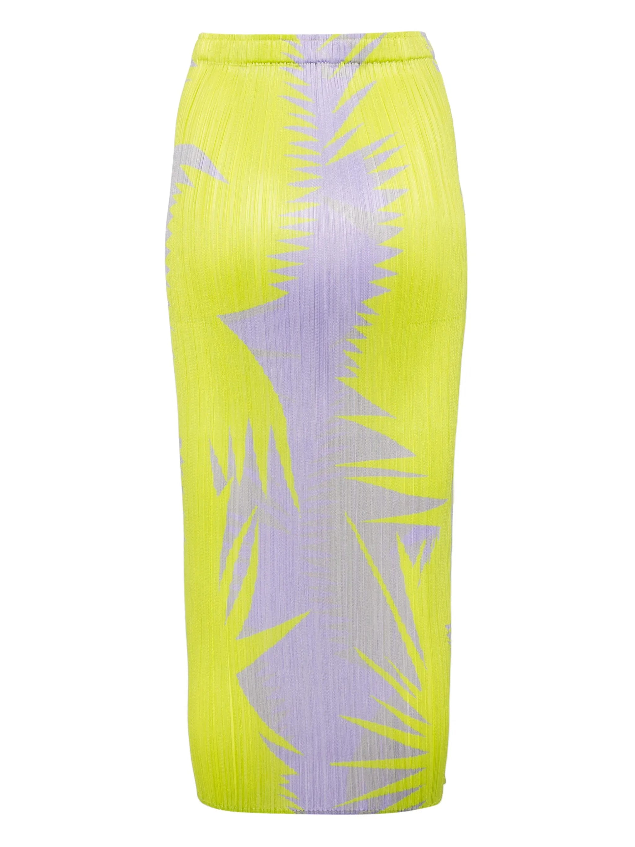 abstract-print plissé midi skirt