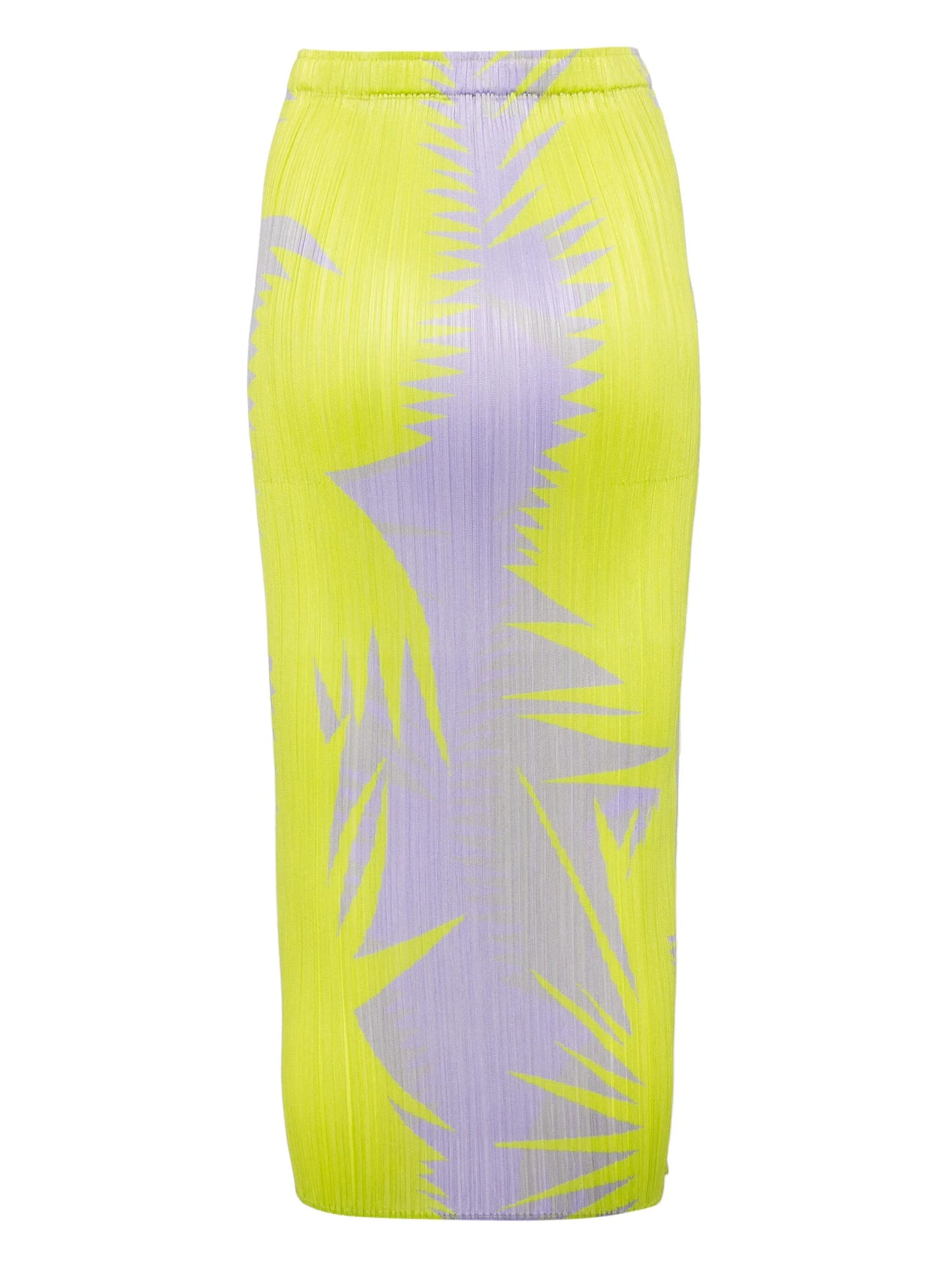 abstract-print plissé midi skirt