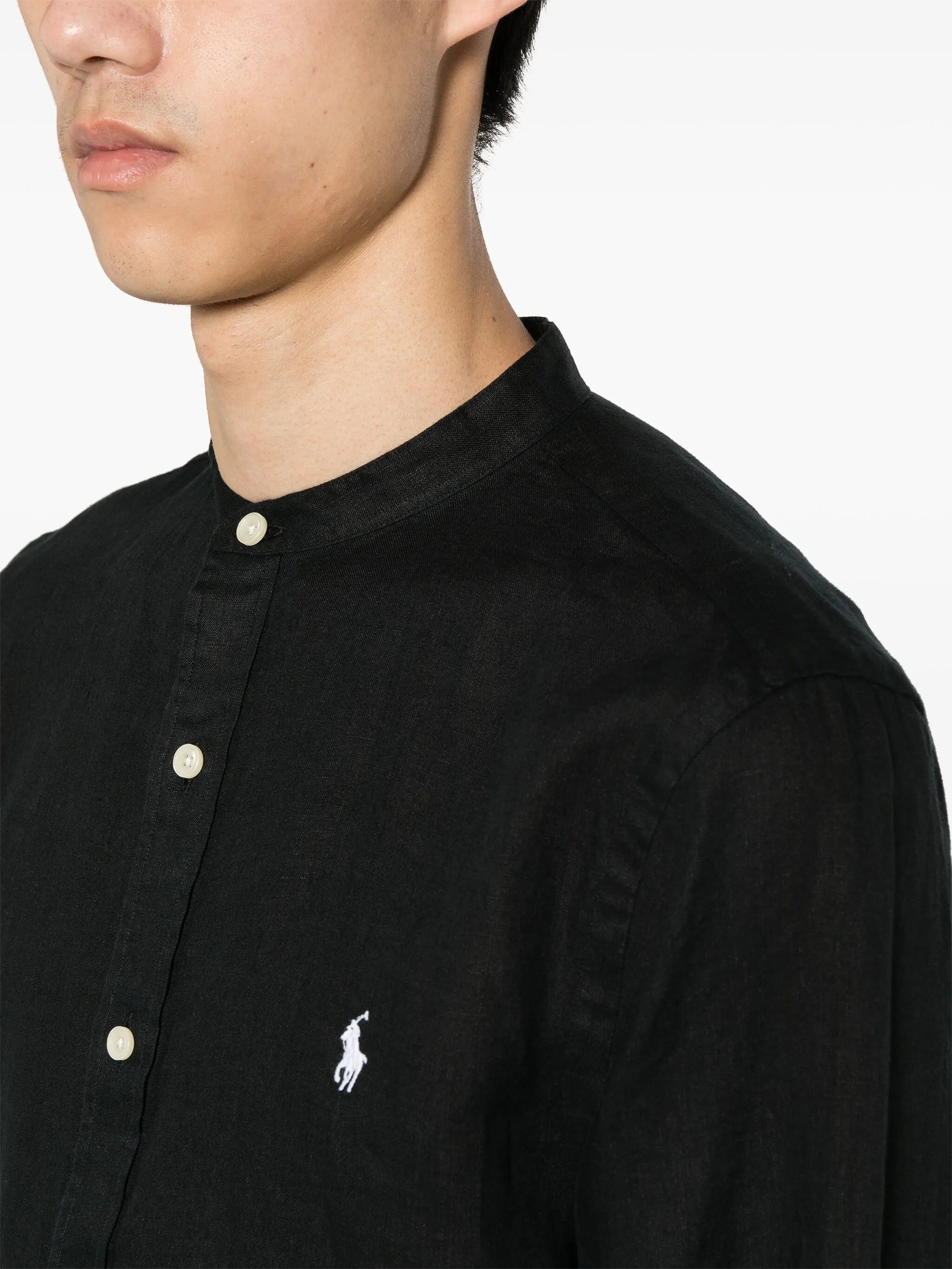 Polo Pony-motif linen shirt