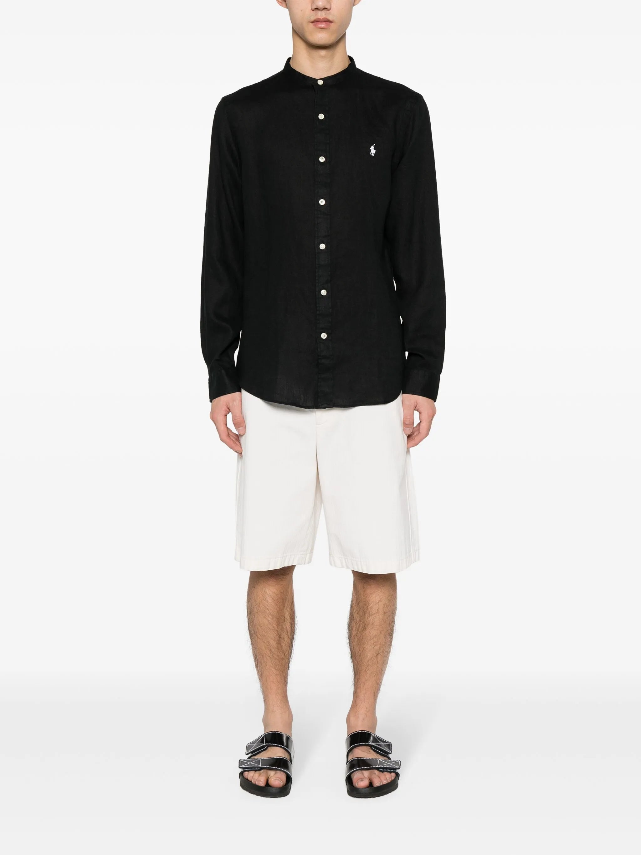 Polo Pony-motif linen shirt