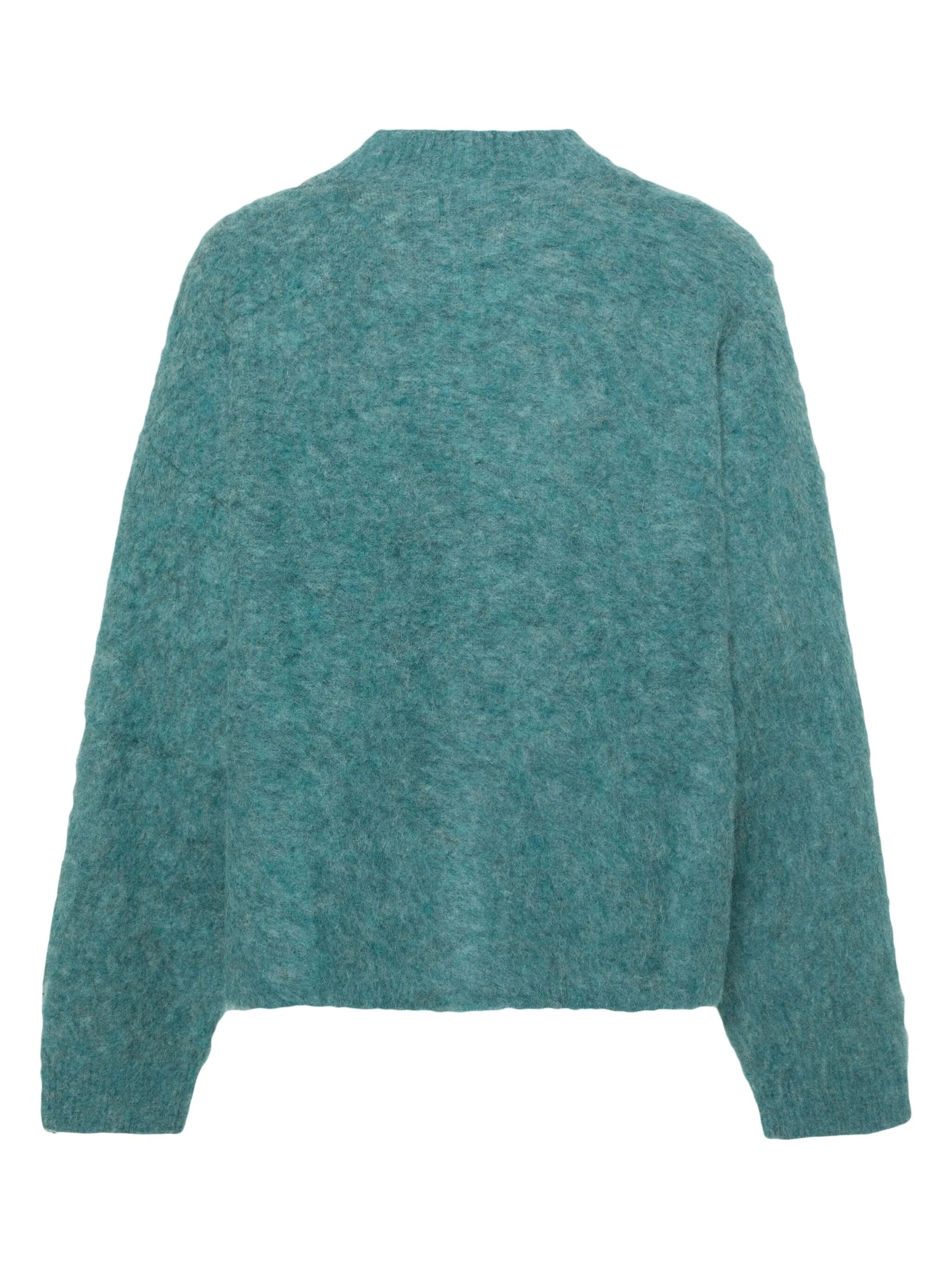 floral-intarsia brushed jumper