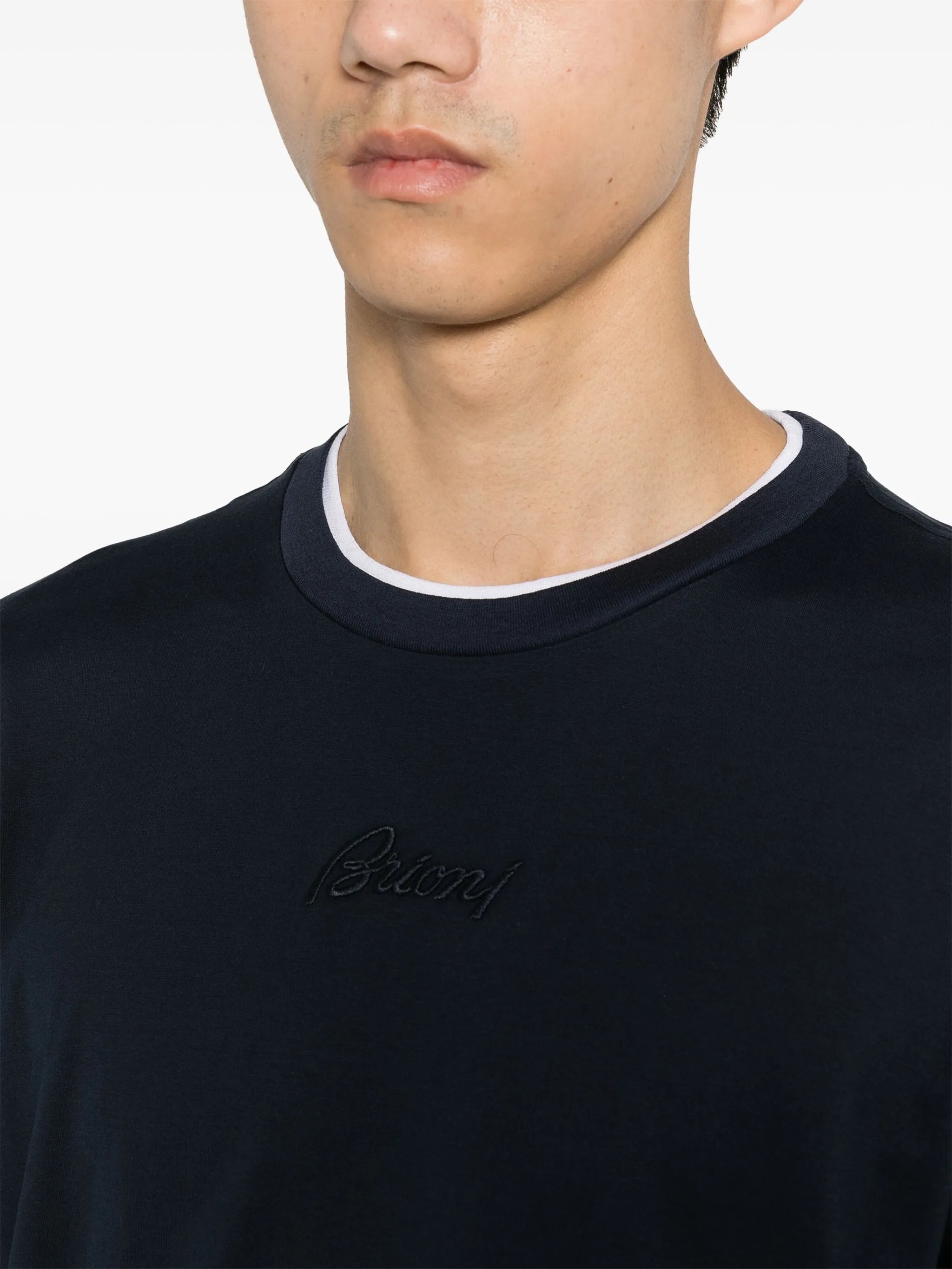 logo-embroidered cotton T-shirt