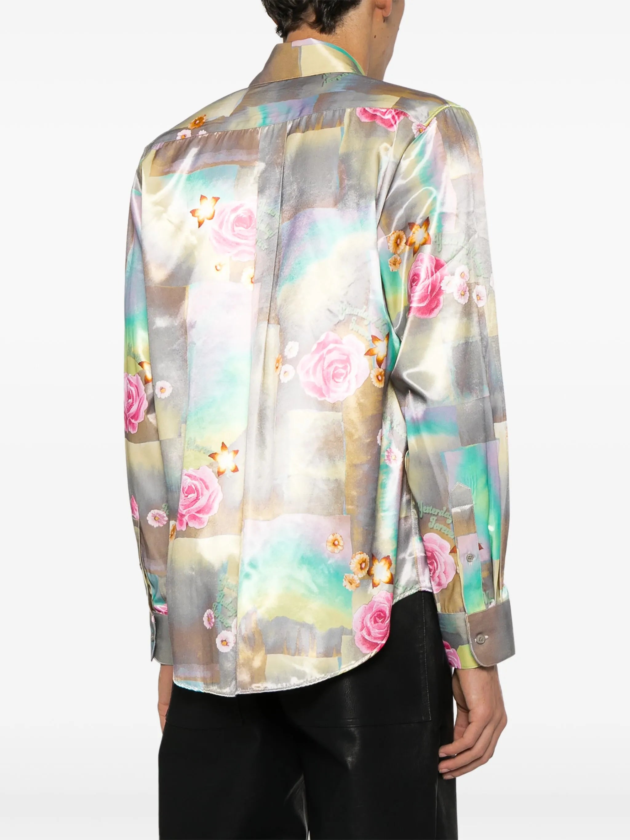 floral-print shirt