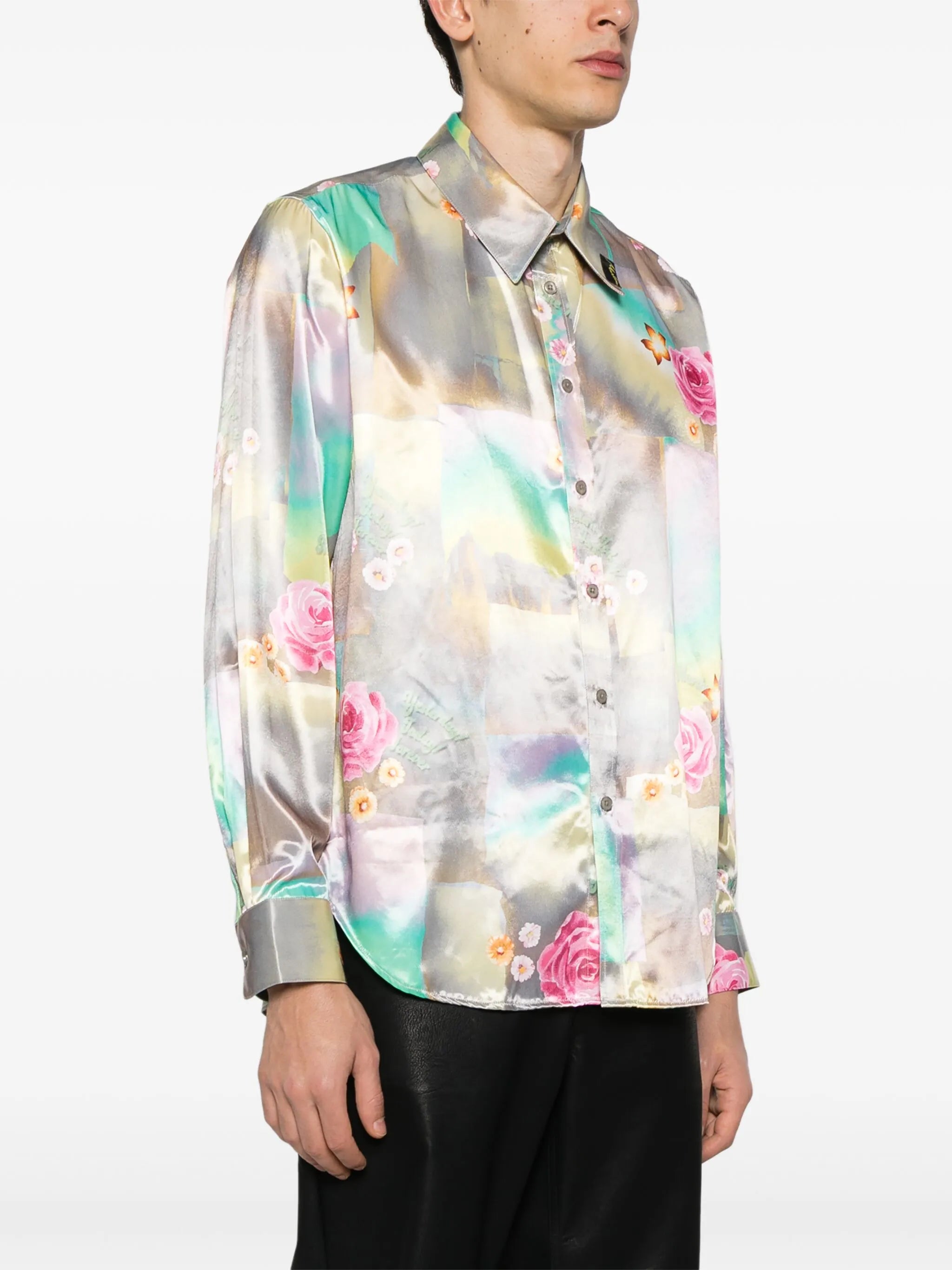 floral-print shirt