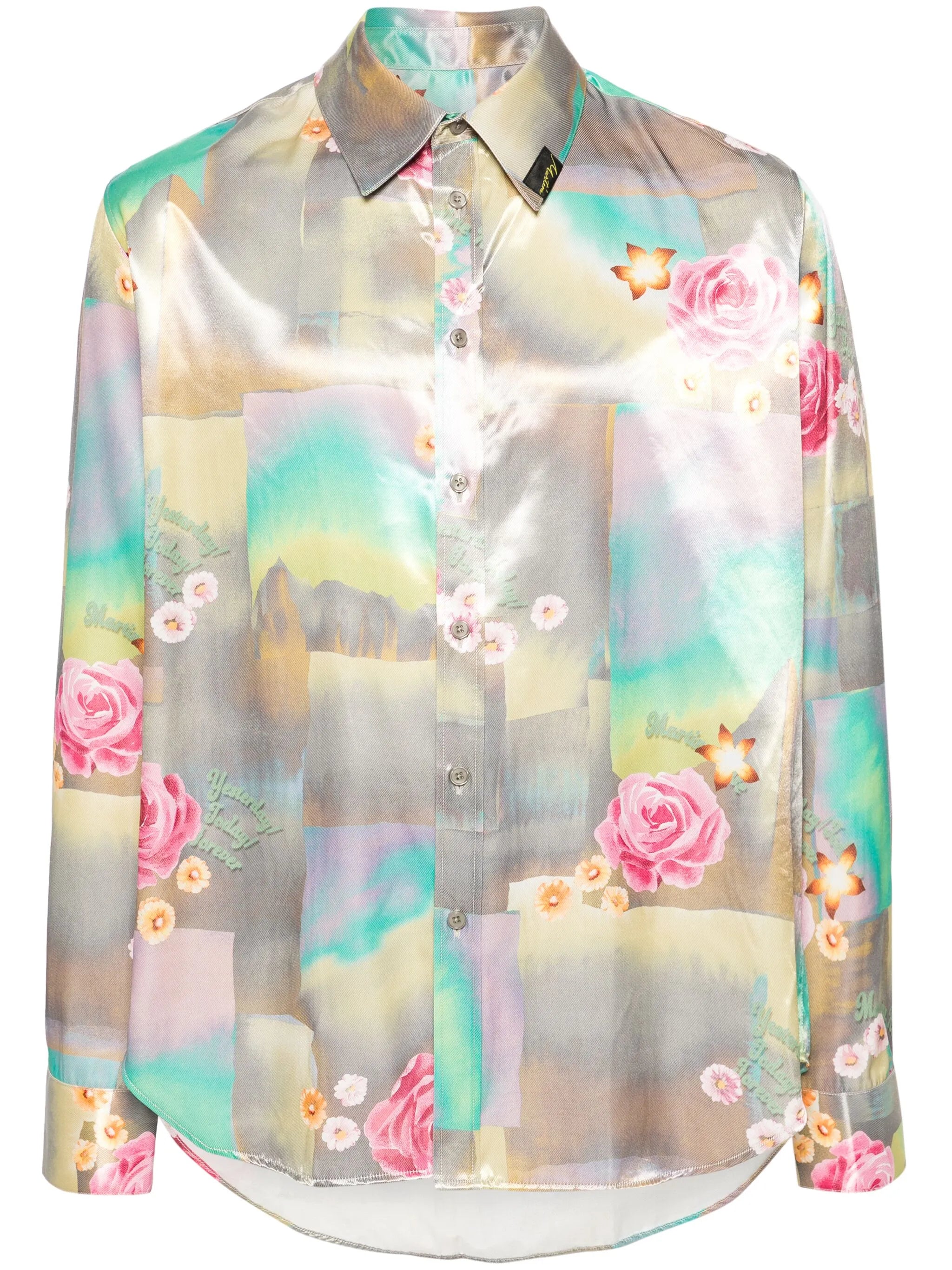 floral-print shirt