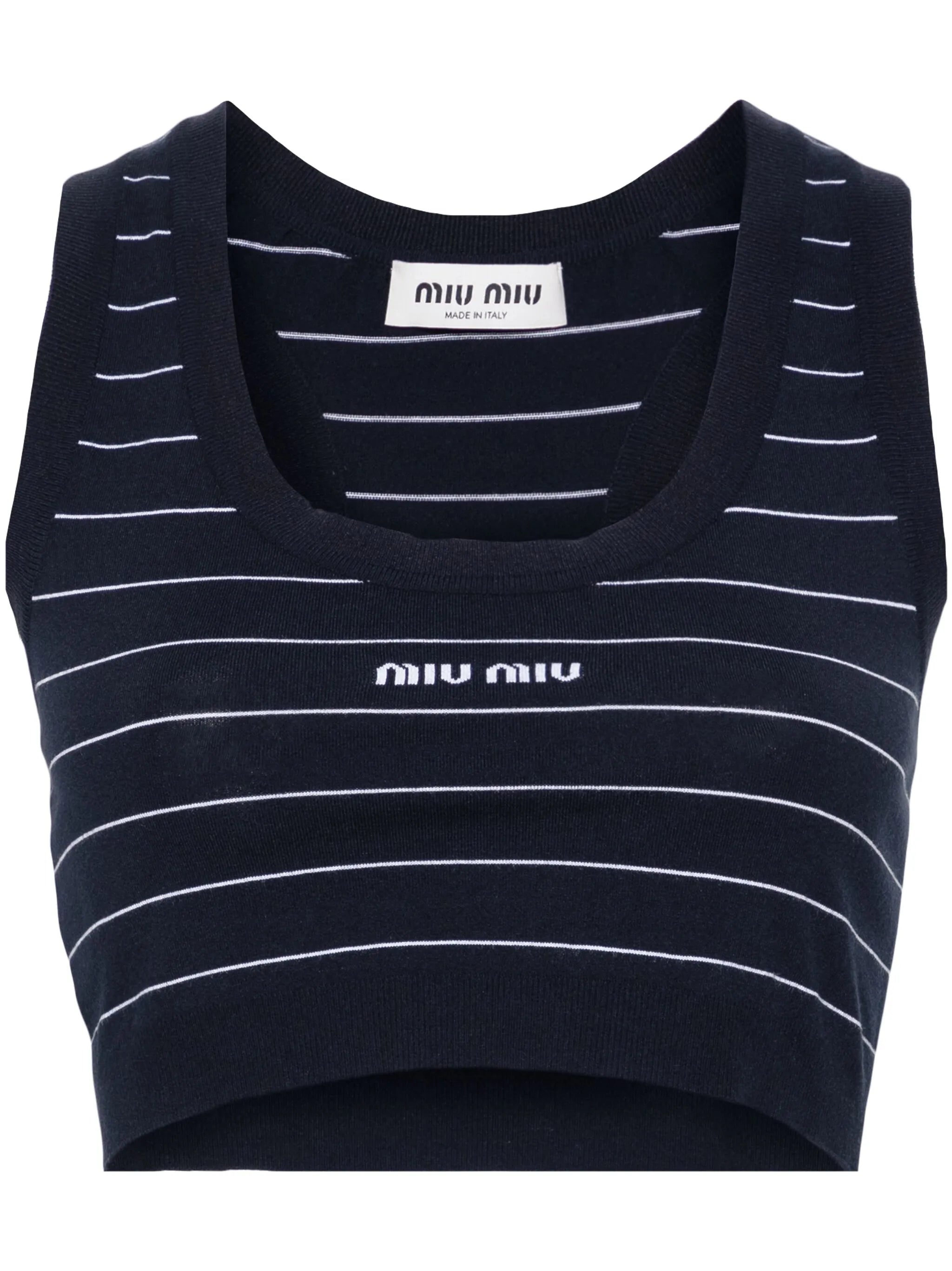 striped cropped tank top