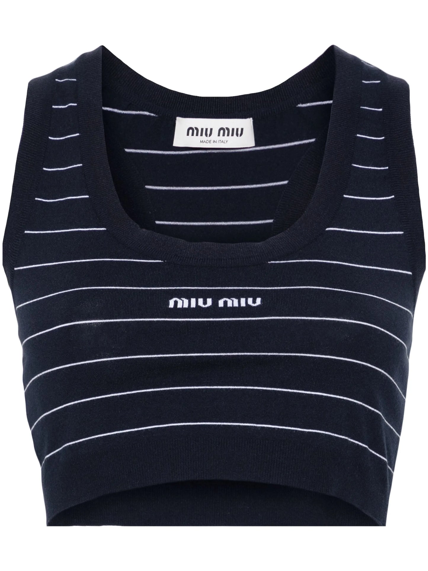 striped cropped tank top