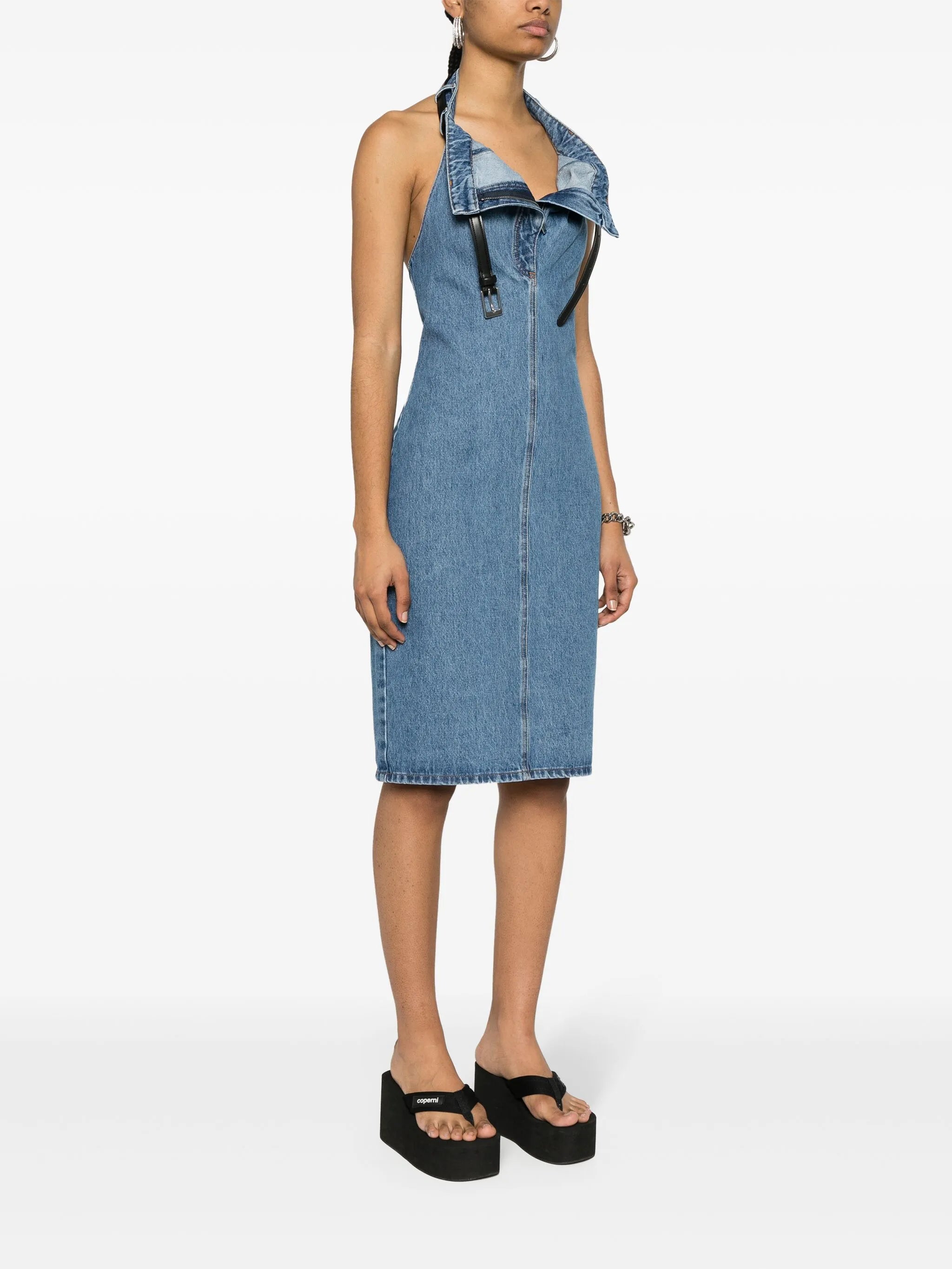 open-back midi dress