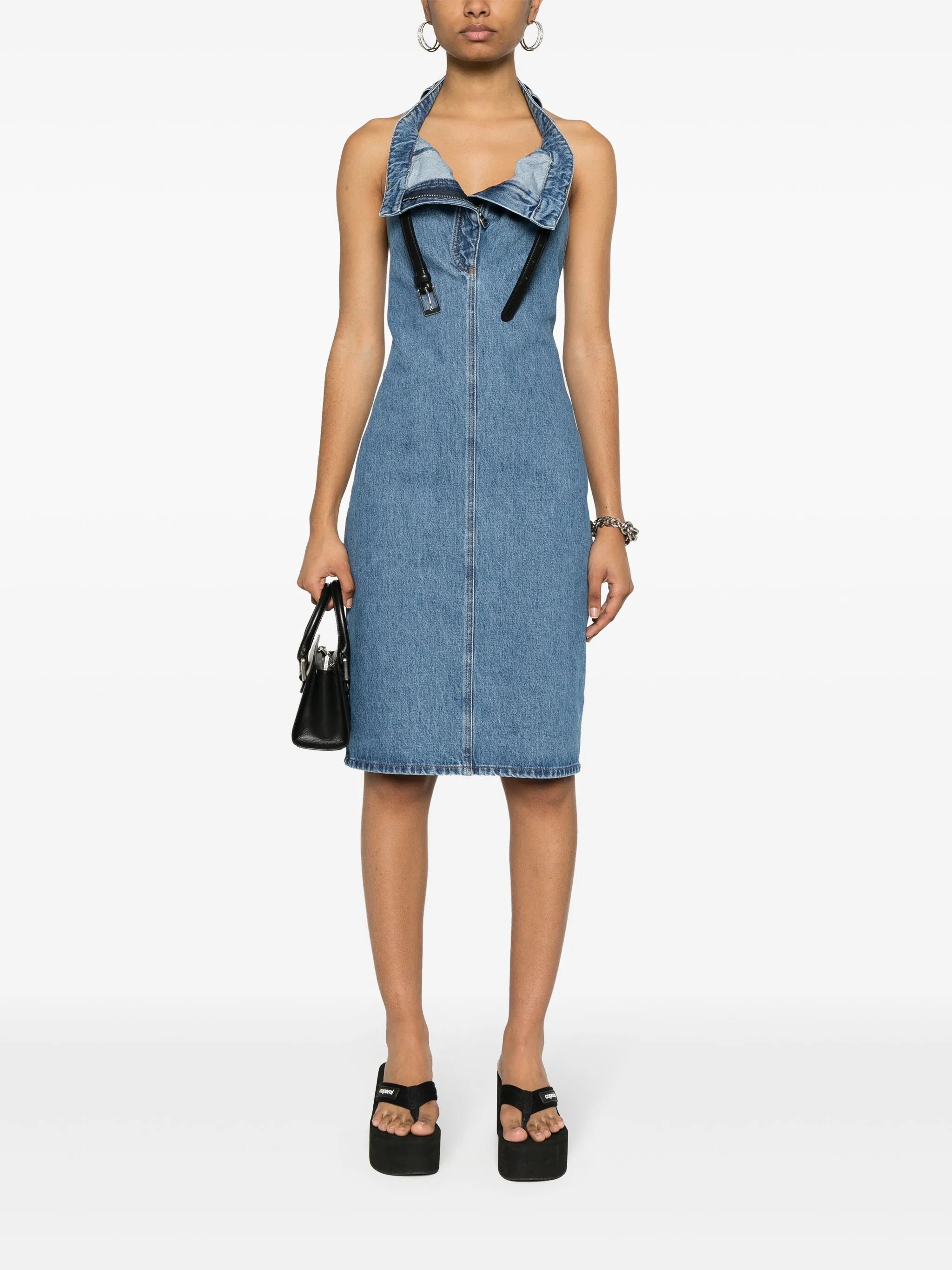 open-back midi dress