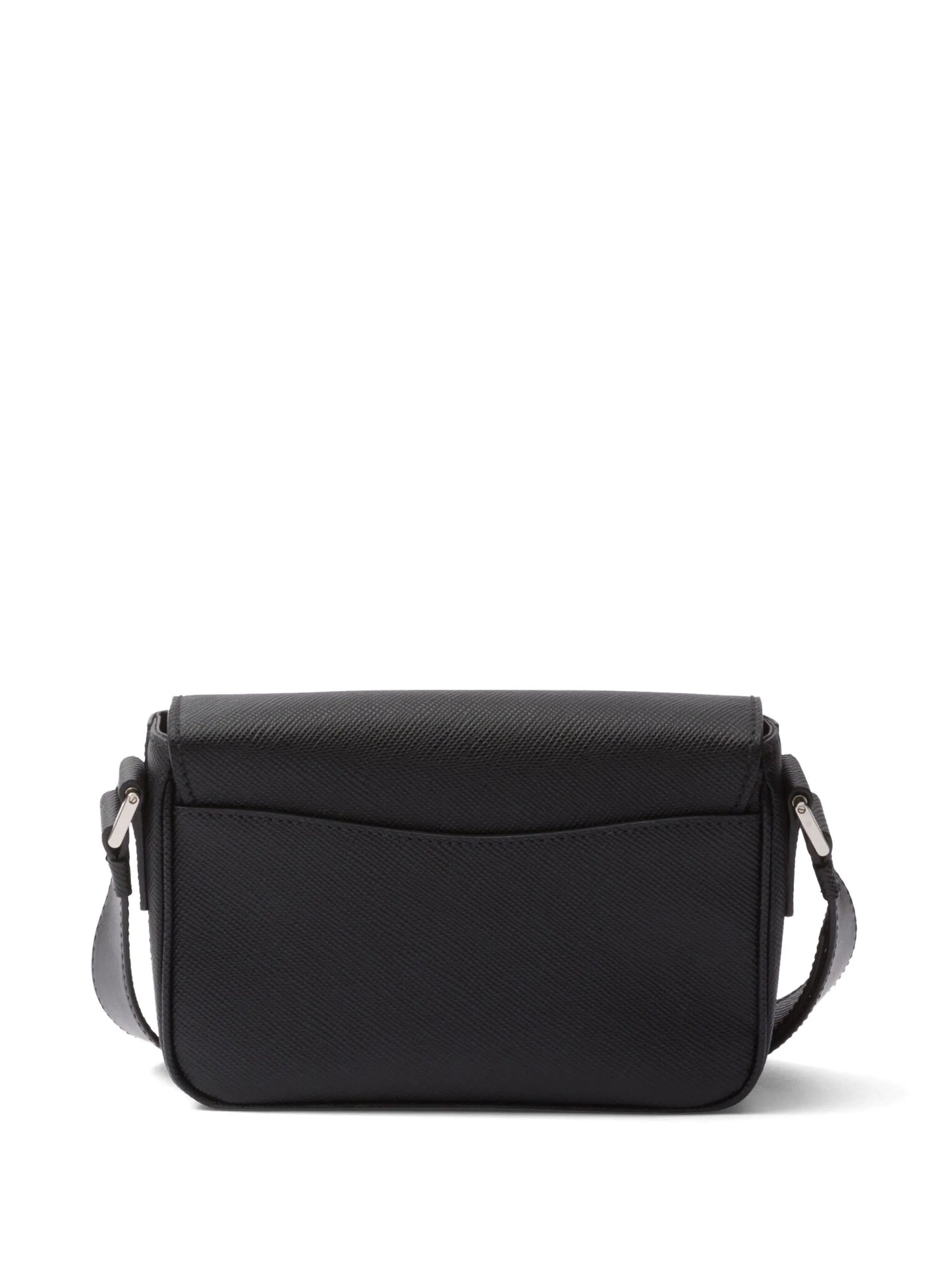 enamel triangle logo flap shoulder bag