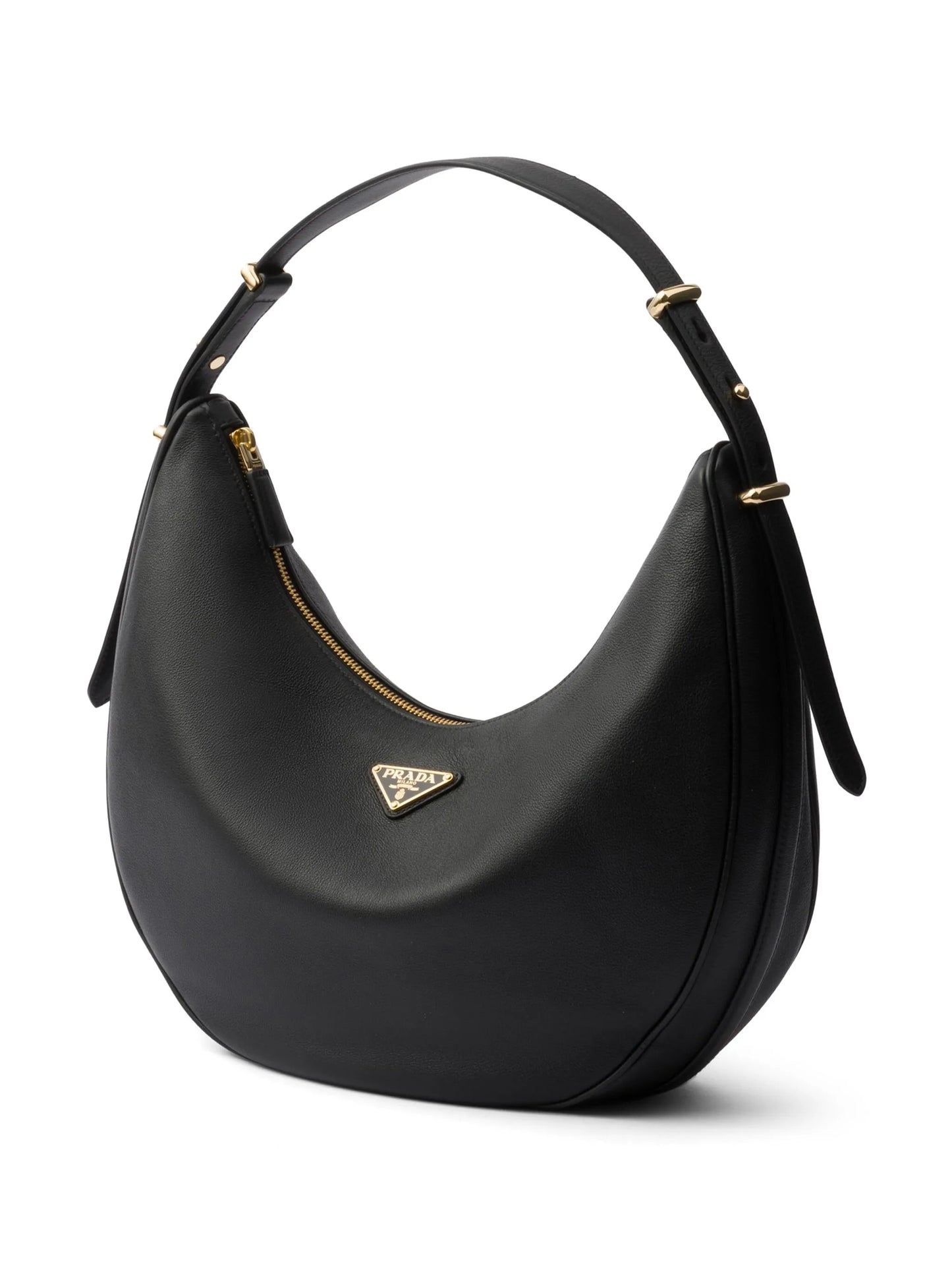 large logo-plaque leather shoulder bag