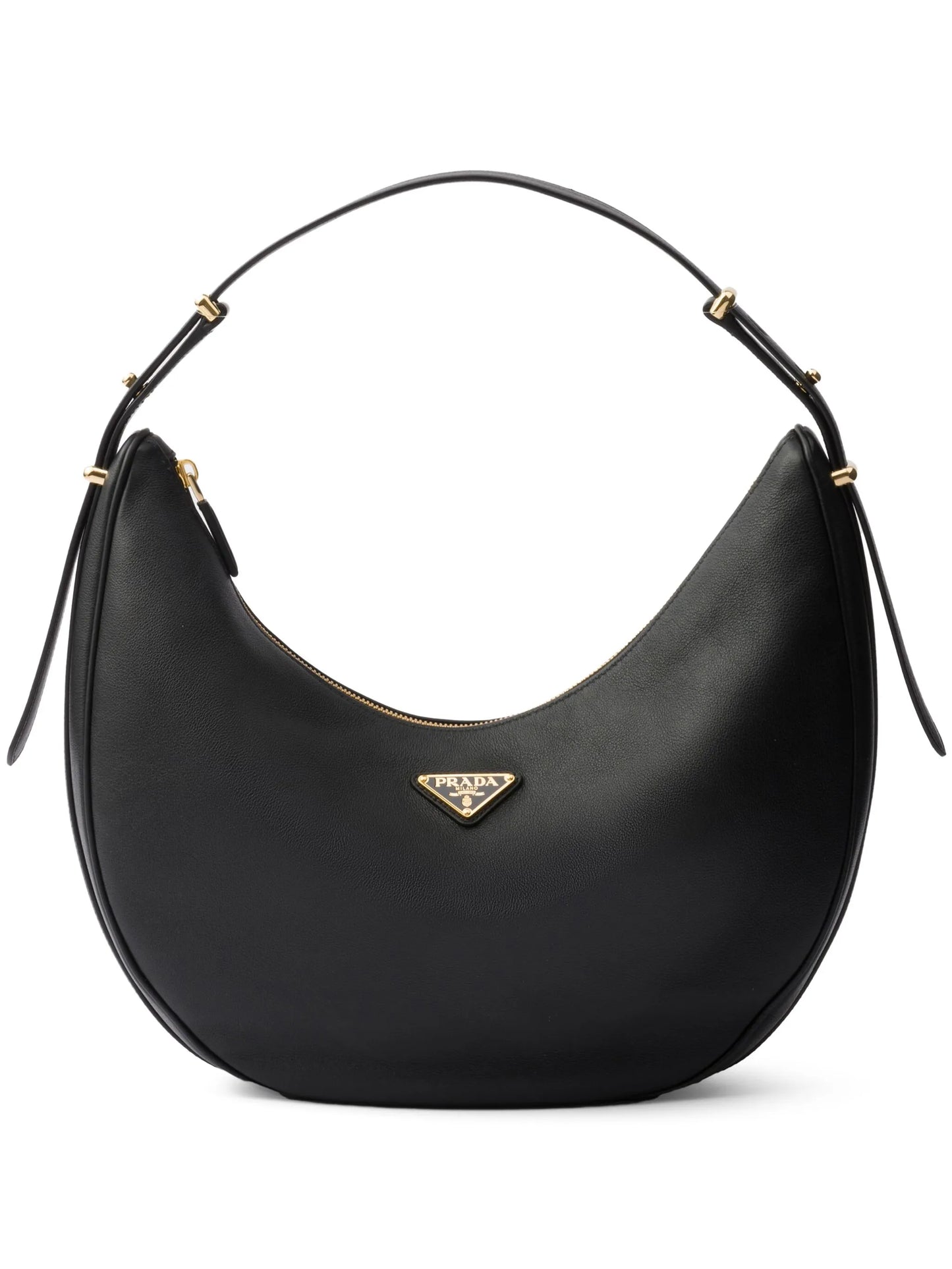 large logo-plaque leather shoulder bag