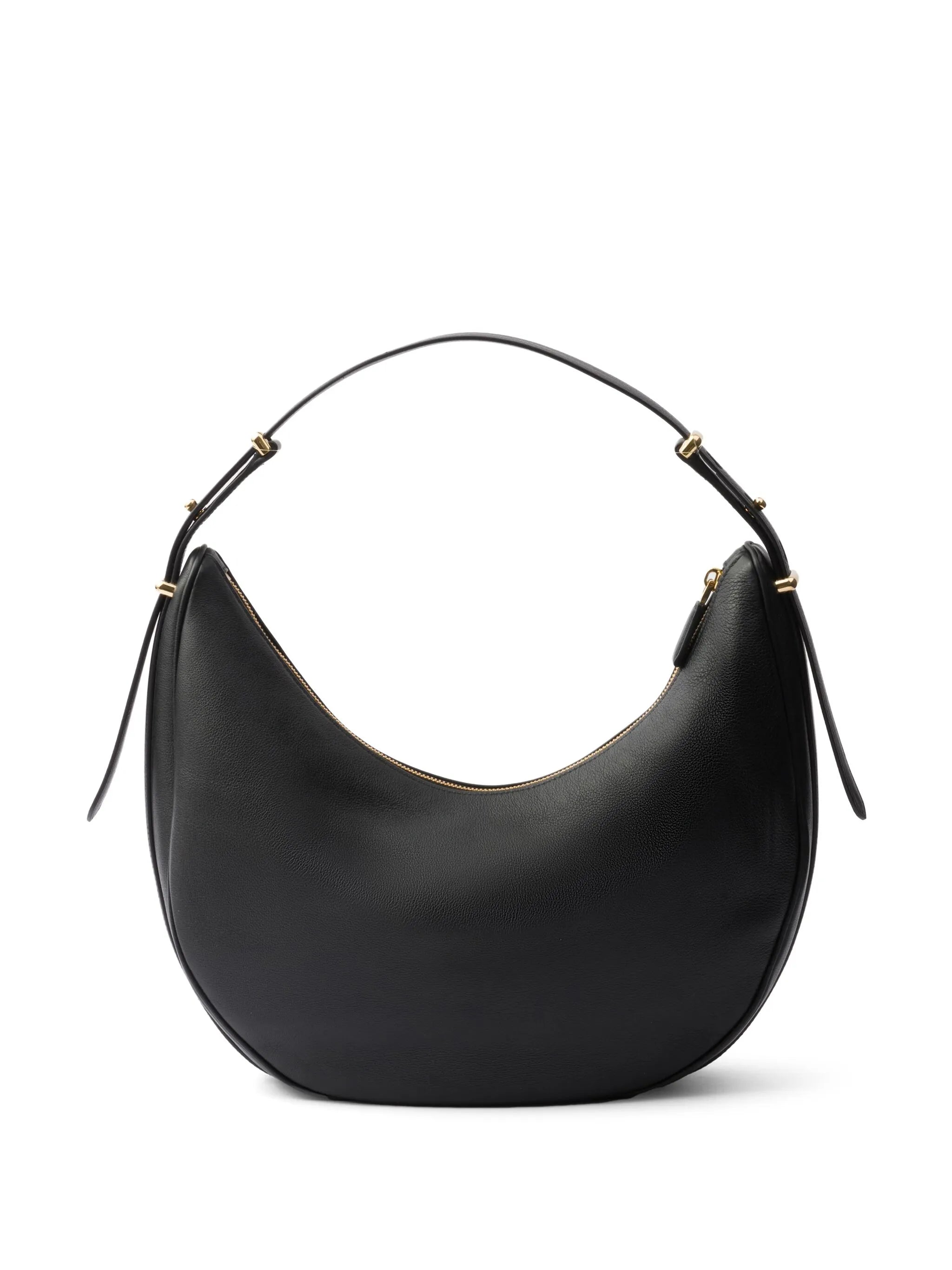 large logo-plaque leather shoulder bag