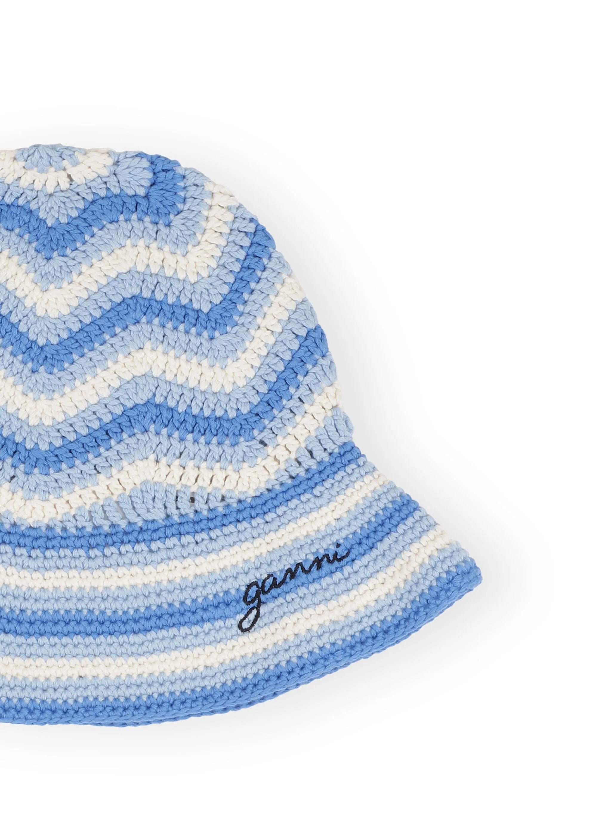 organic-cotton crochet bucket hat