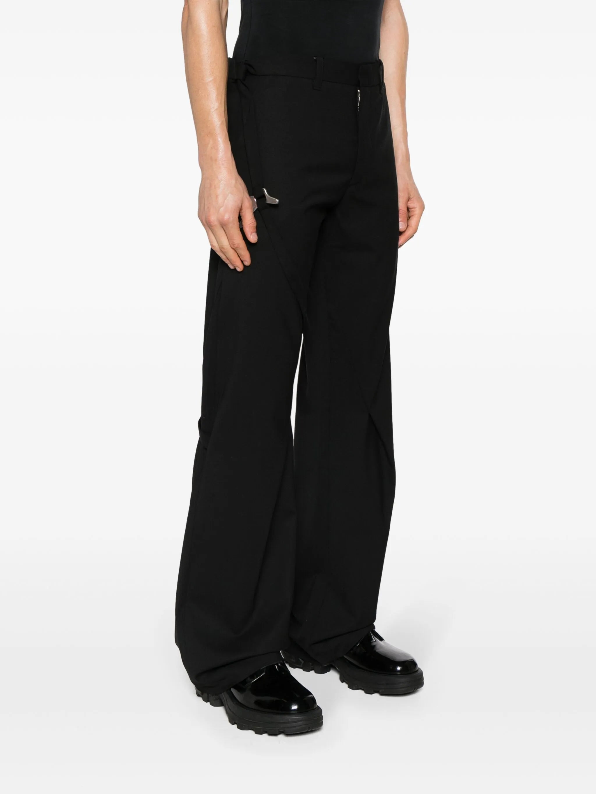Luminous tailored wool trousers