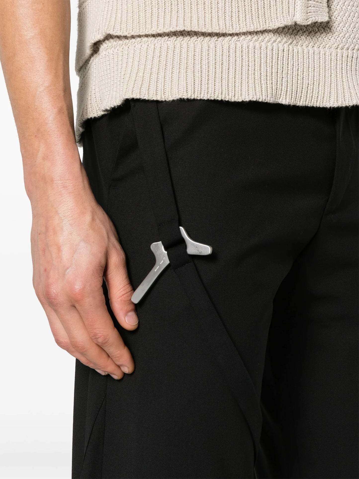 Luminous tailored wool trousers